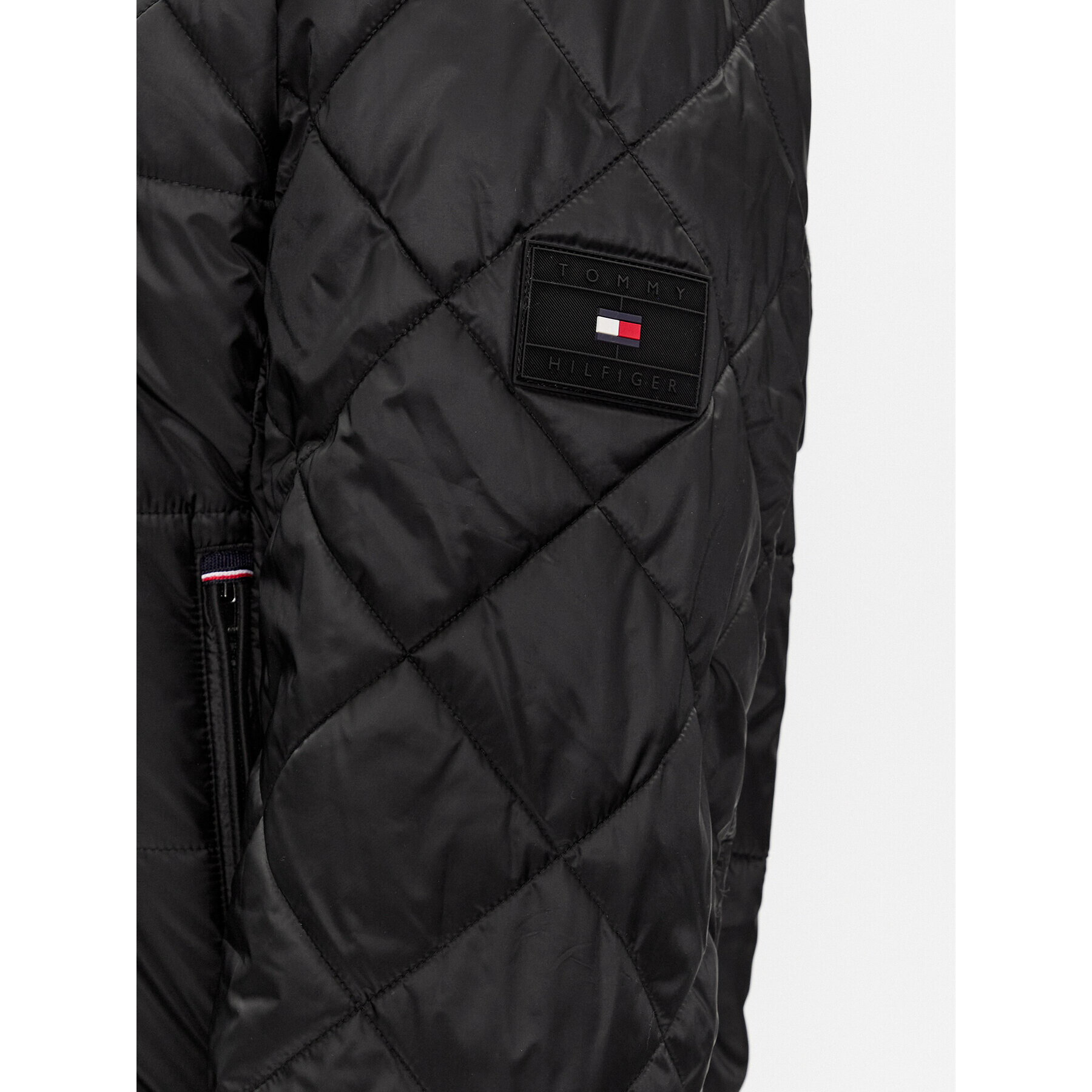 Tommy Hilfiger Geacă din puf MW0MW31633 Negru Regular Fit - Pled.ro