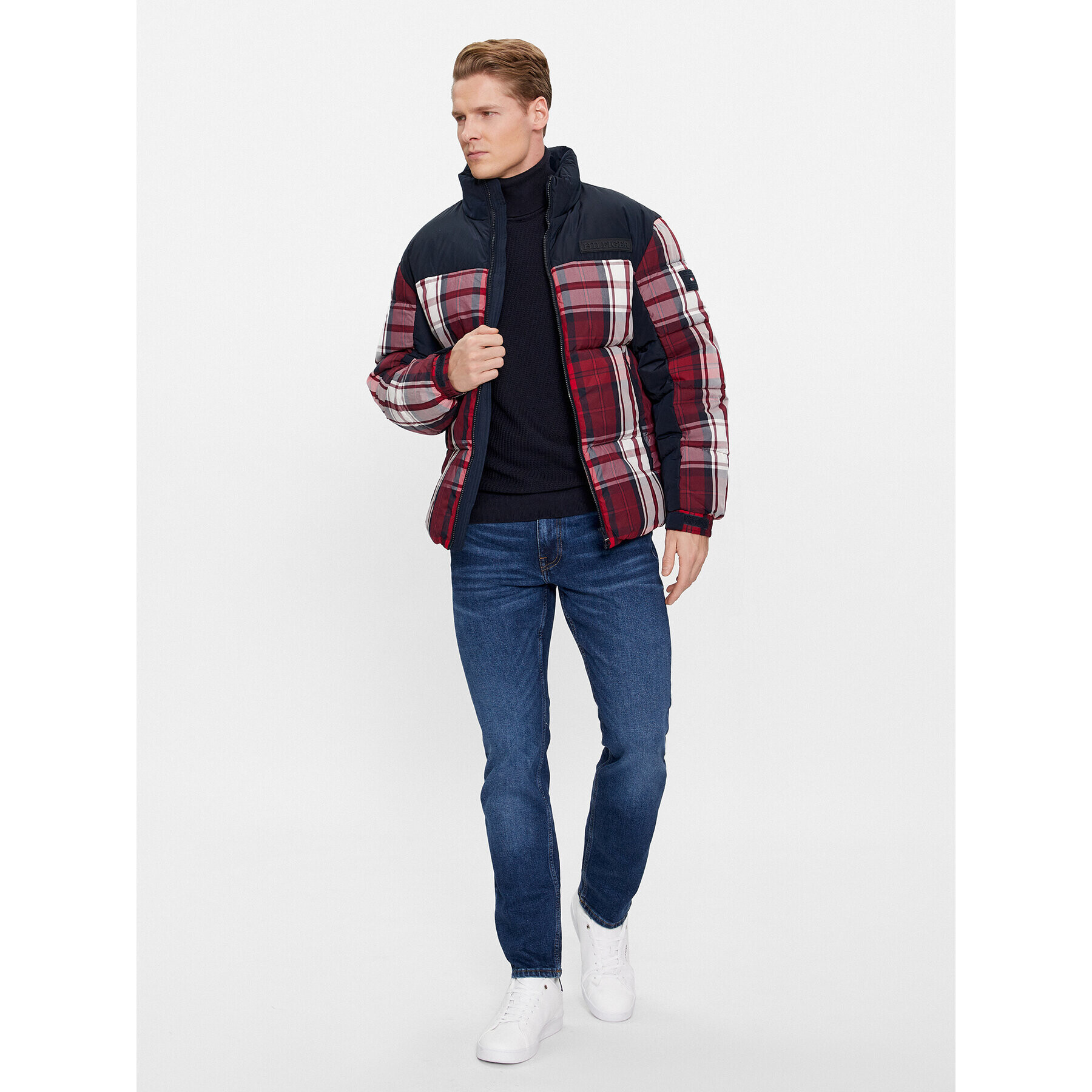 Tommy Hilfiger Geacă din puf New York MW0MW33432 Roșu Regular Fit - Pled.ro