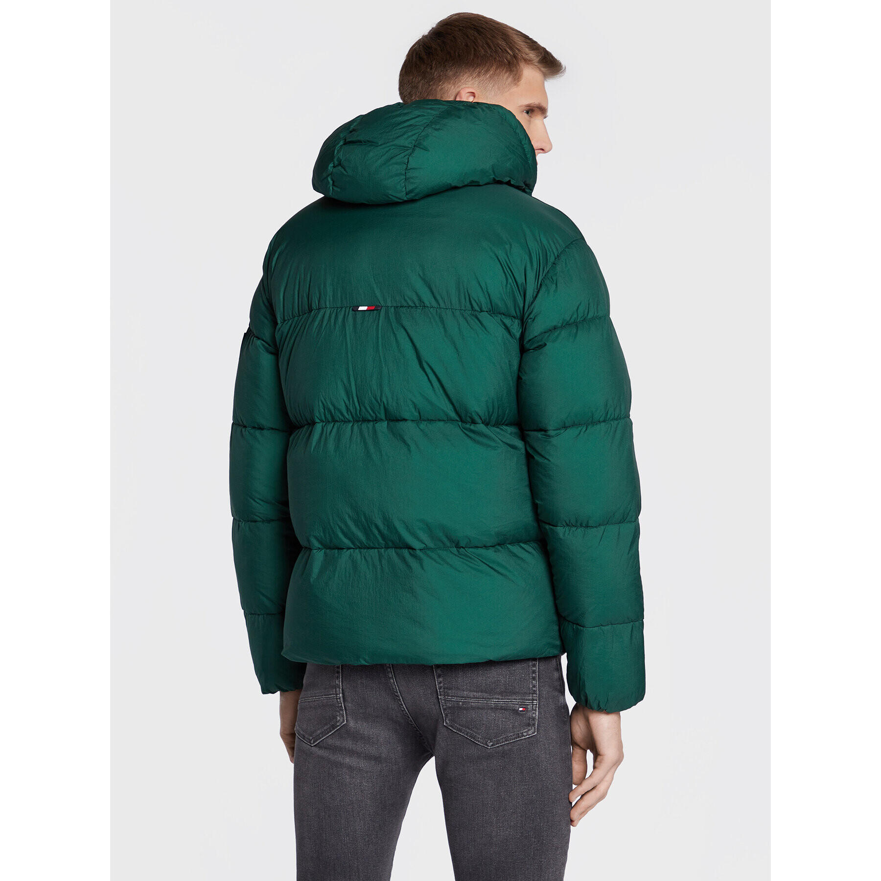 Tommy Hilfiger Geacă din puf Ny High Loft MW0MW27679 Verde Regular Fit - Pled.ro