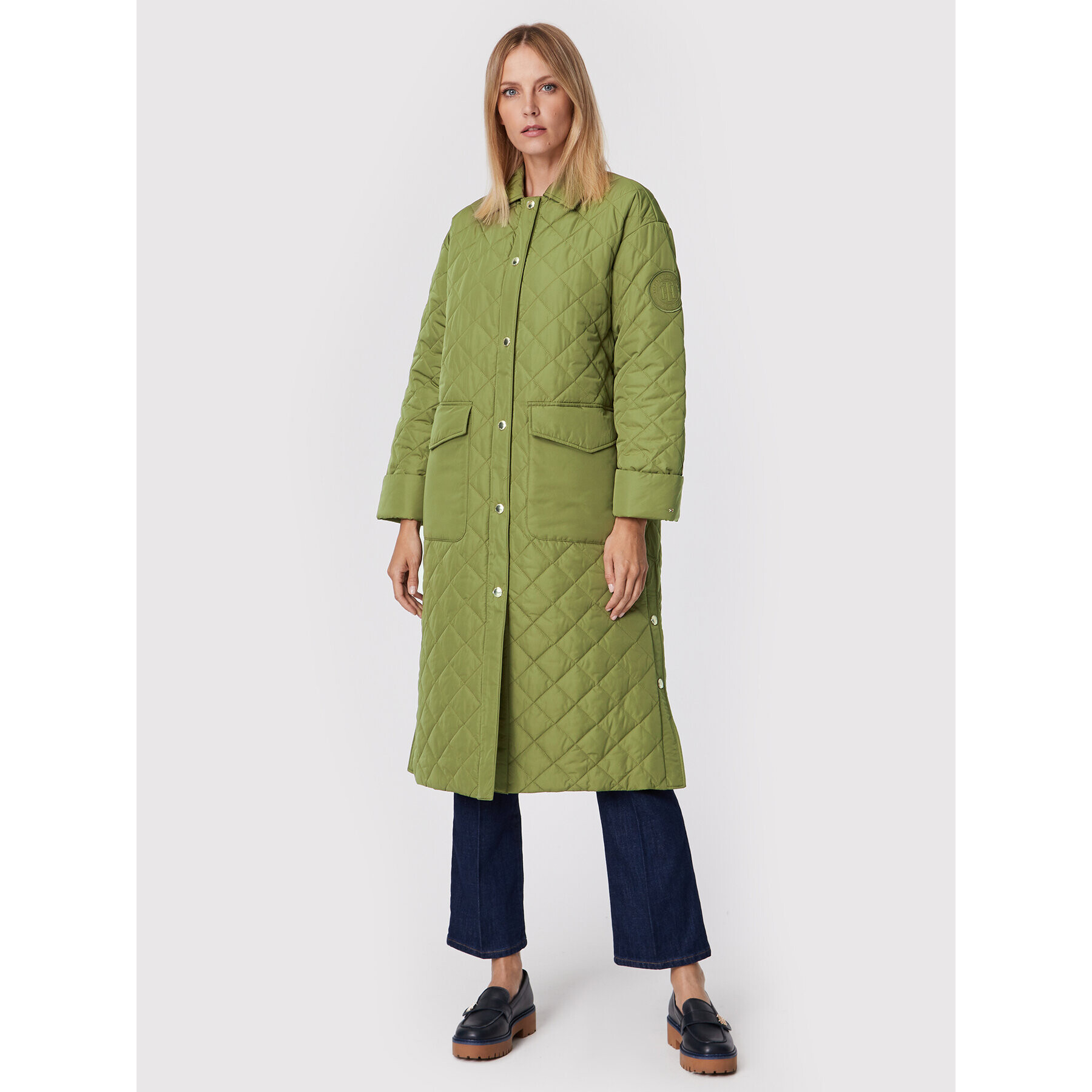 Tommy Hilfiger Geacă din puf Quilted Sorona WW0WW35551 Verde Relaxed Fit - Pled.ro