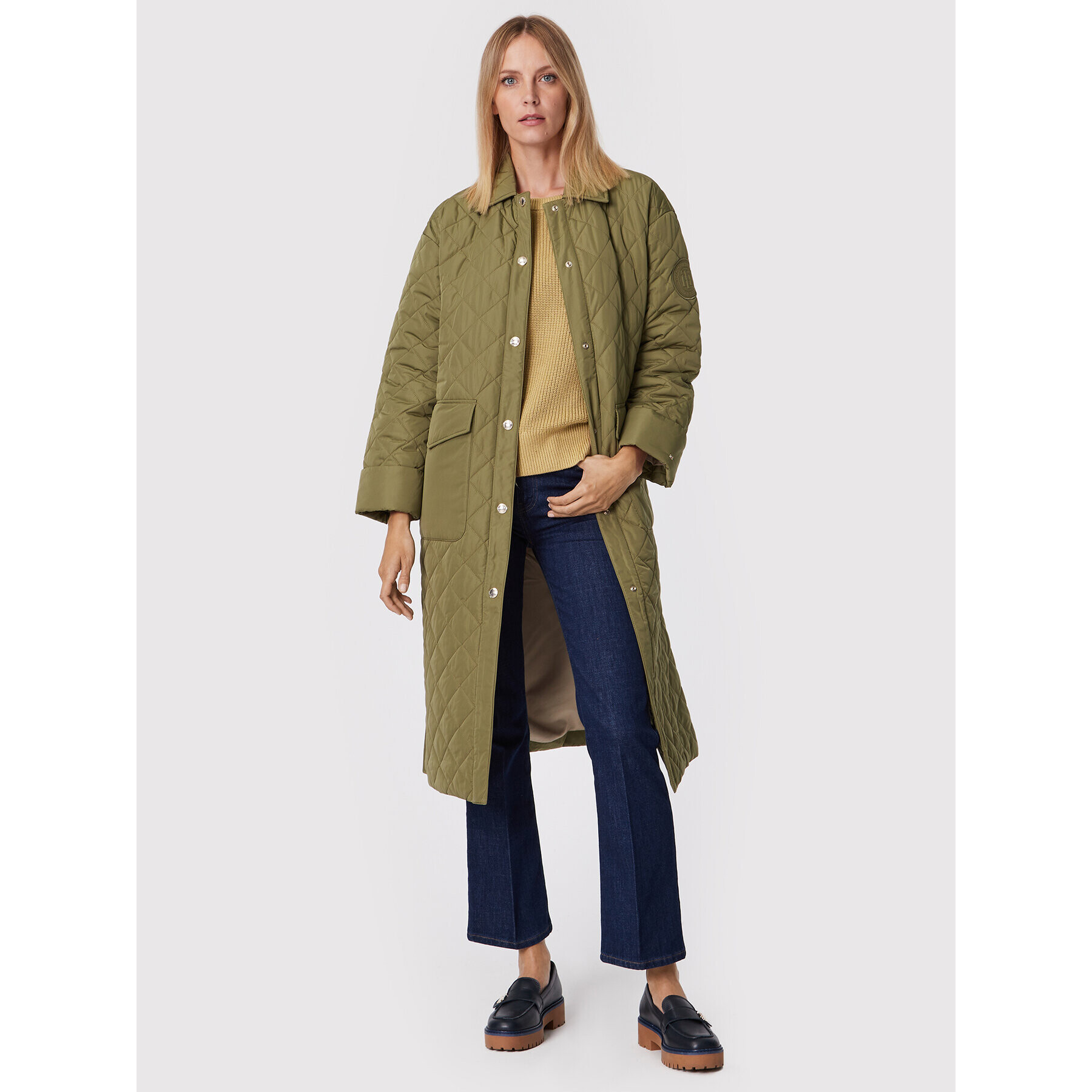 Tommy Hilfiger Geacă din puf Quilted Sorona WW0WW35551 Verde Relaxed Fit - Pled.ro