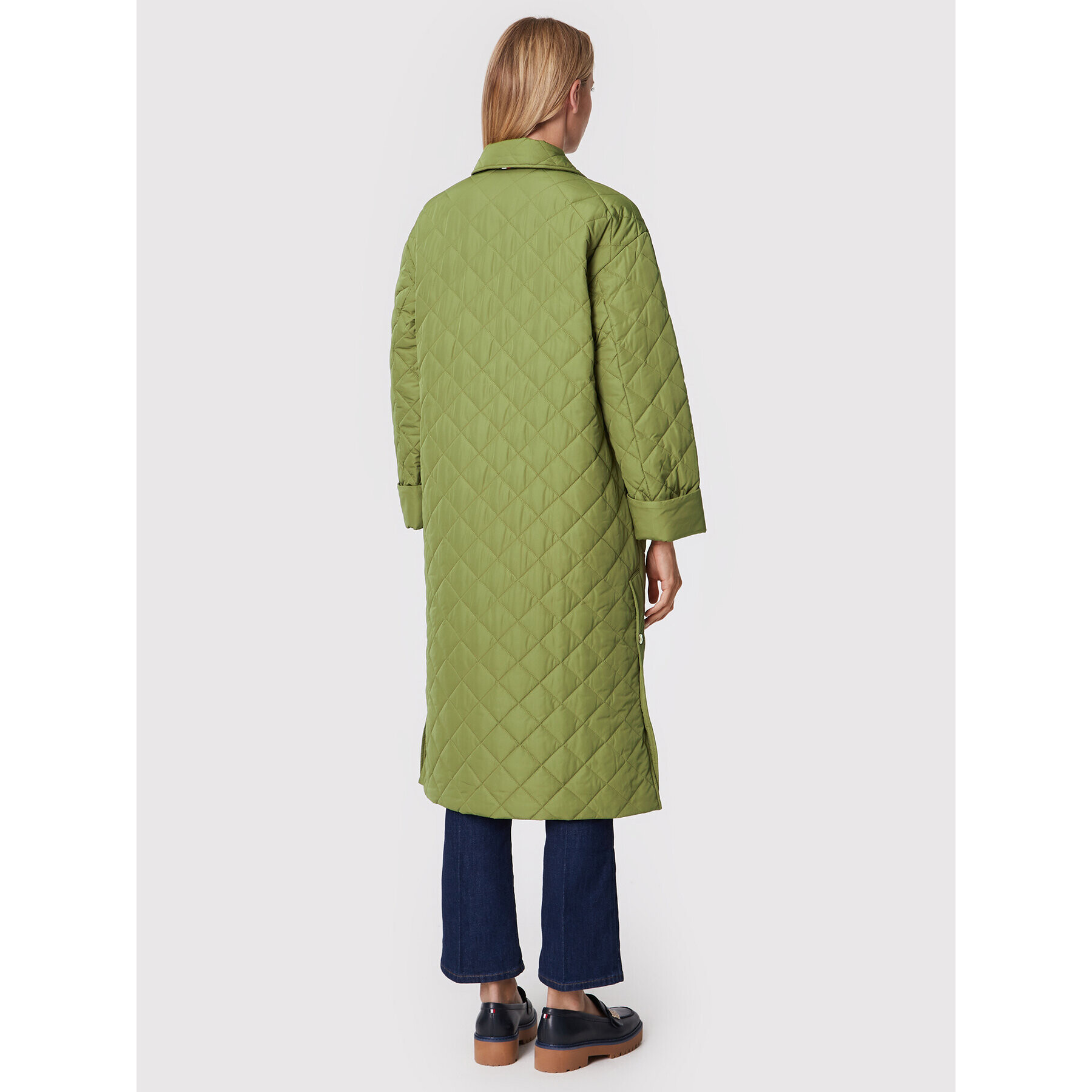 Tommy Hilfiger Geacă din puf Quilted Sorona WW0WW35551 Verde Relaxed Fit - Pled.ro