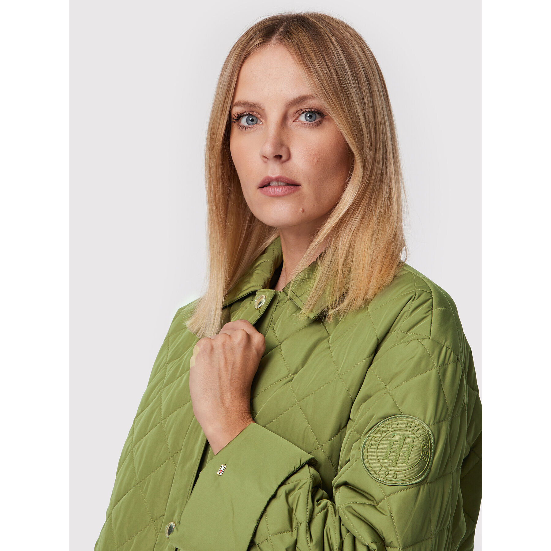 Tommy Hilfiger Geacă din puf Quilted Sorona WW0WW35551 Verde Relaxed Fit - Pled.ro