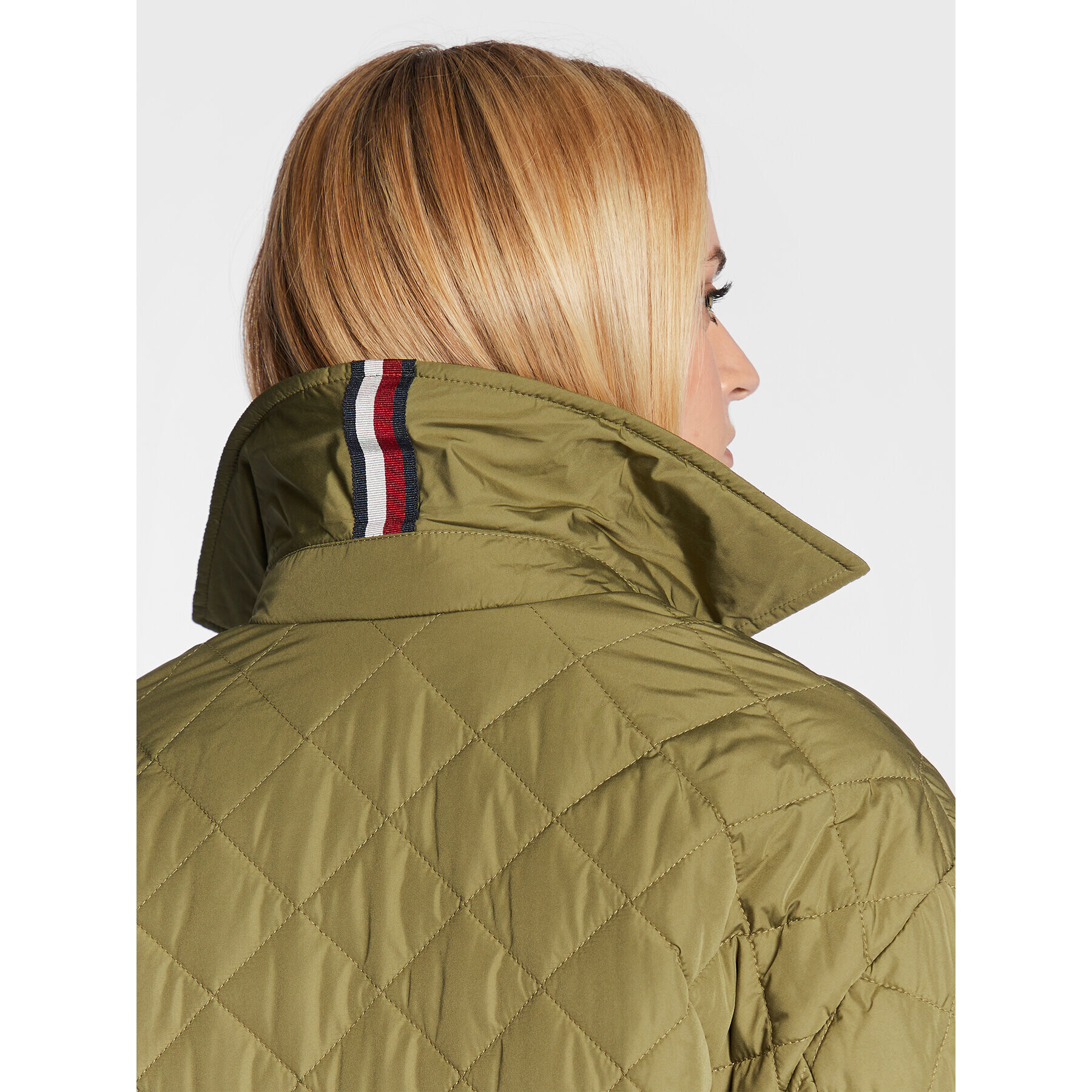 Tommy Hilfiger Geacă din puf Quilted WW0WW35552 Verde Relaxed Fit - Pled.ro