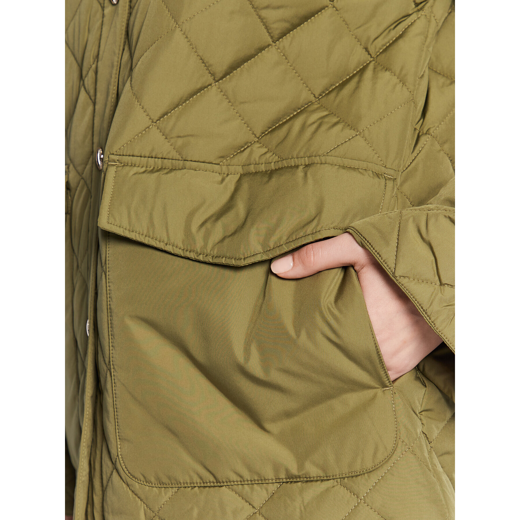 Tommy Hilfiger Geacă din puf Quilted WW0WW35552 Verde Relaxed Fit - Pled.ro