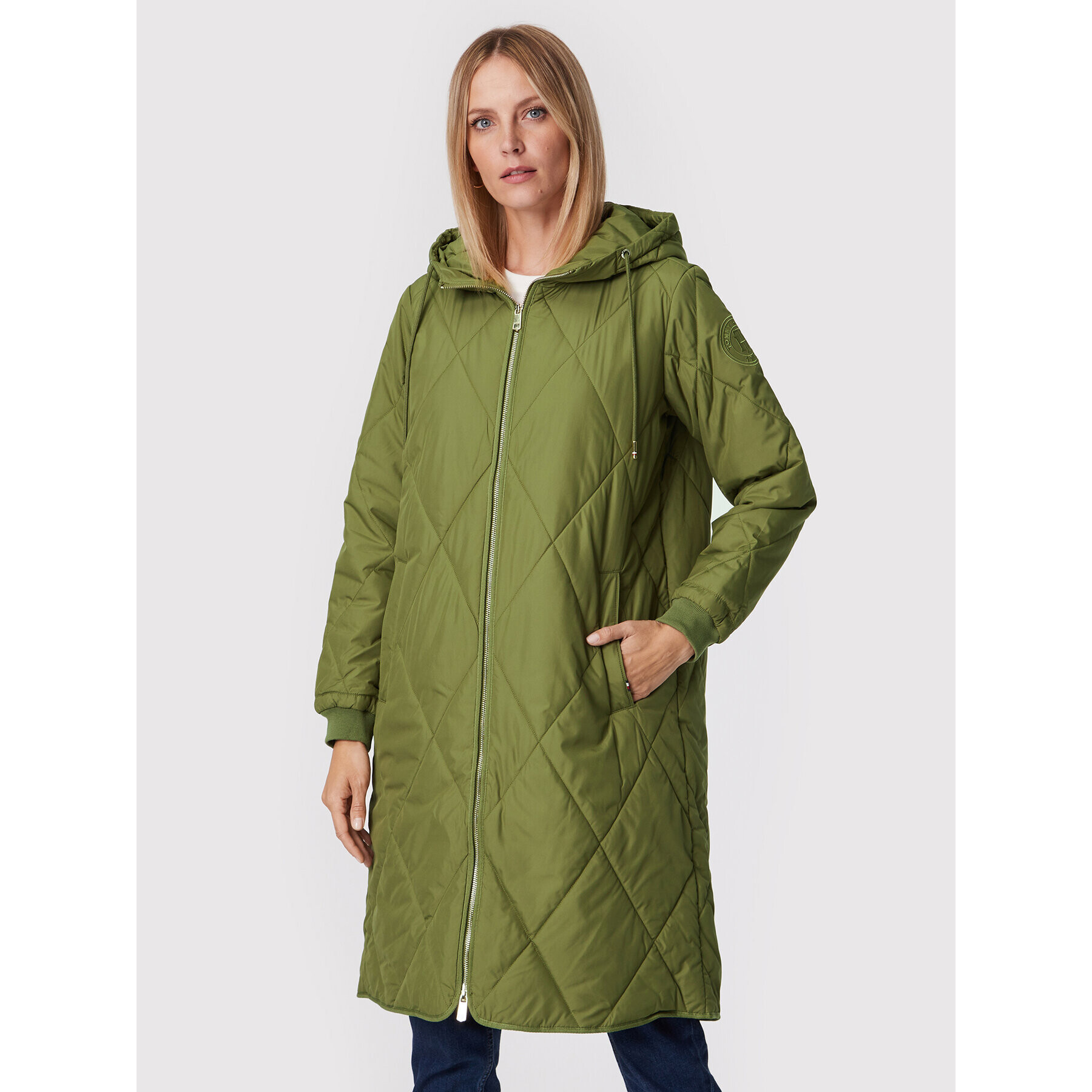 Tommy Hilfiger Geacă din puf Sorona WW0WW35092 Verde Relaxed Fit - Pled.ro