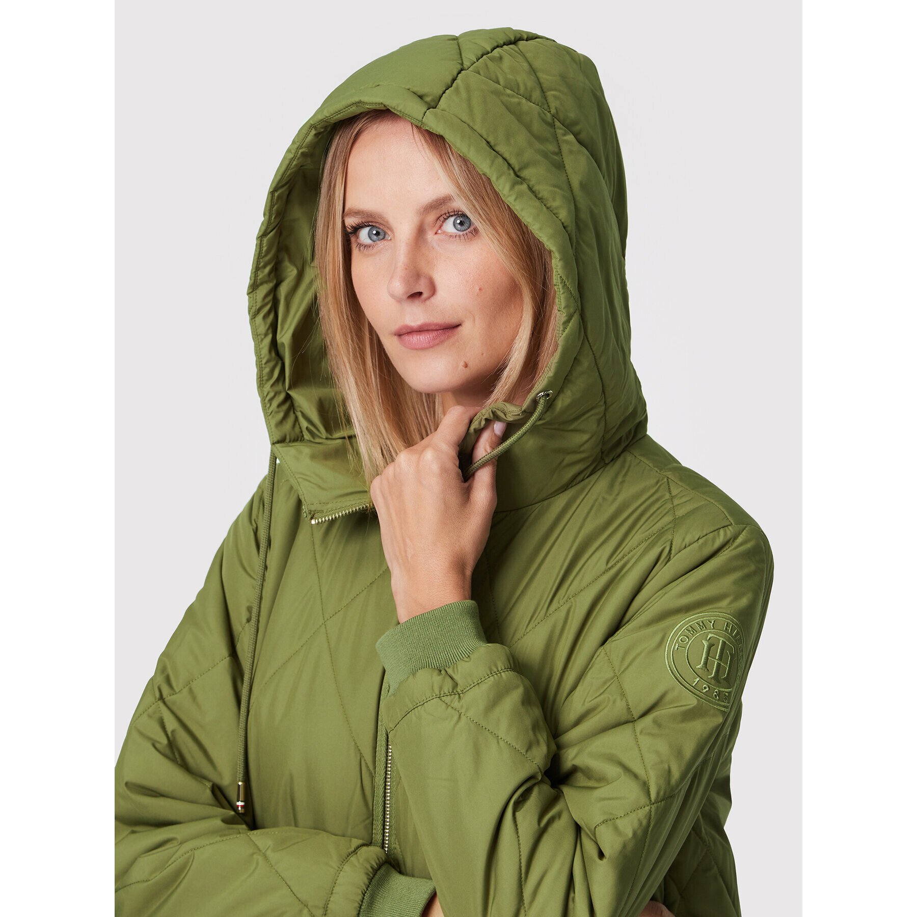 Tommy Hilfiger Geacă din puf Sorona WW0WW35092 Verde Relaxed Fit - Pled.ro