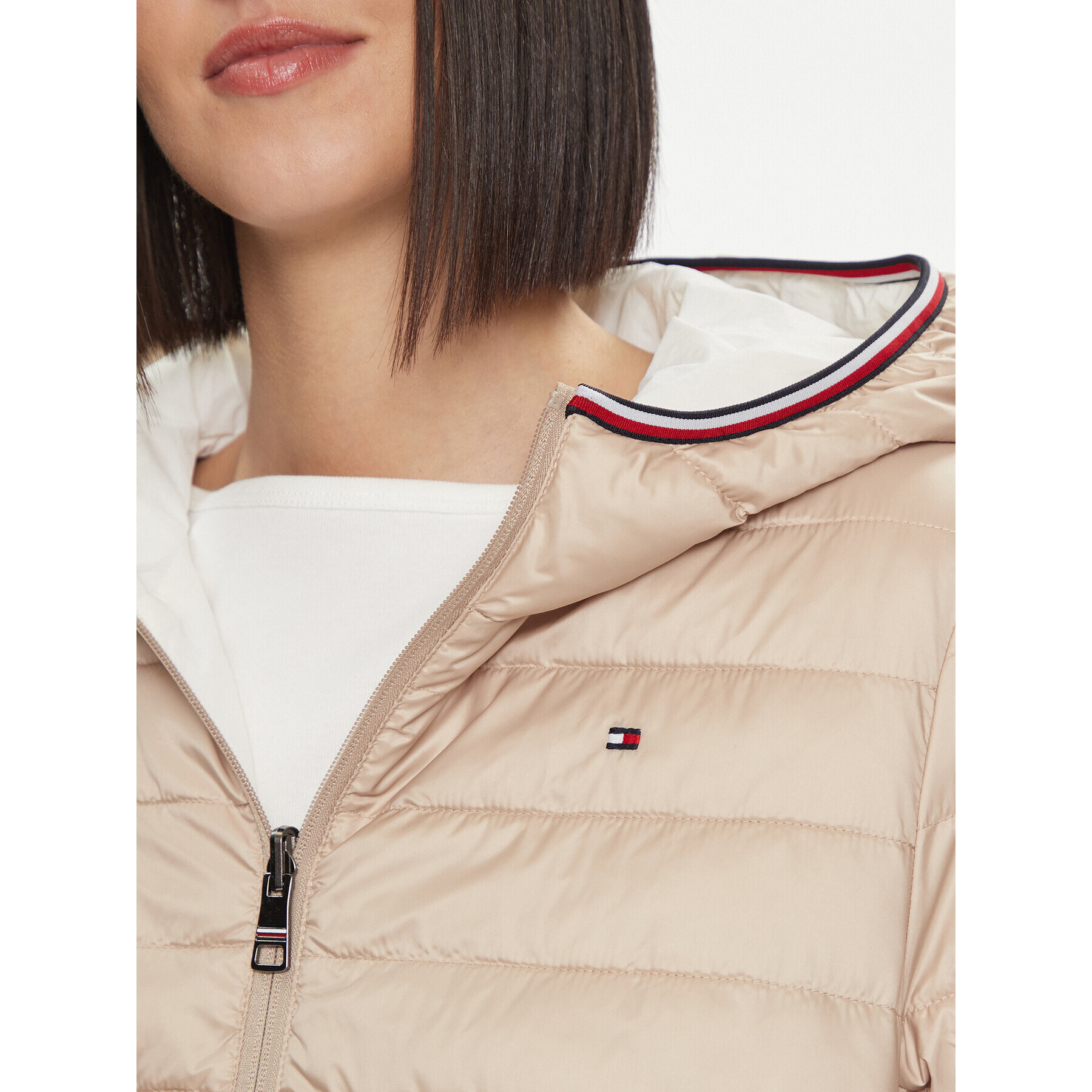 Tommy Hilfiger Geacă din puf WW0WW40745 Bej Regular Fit - Pled.ro