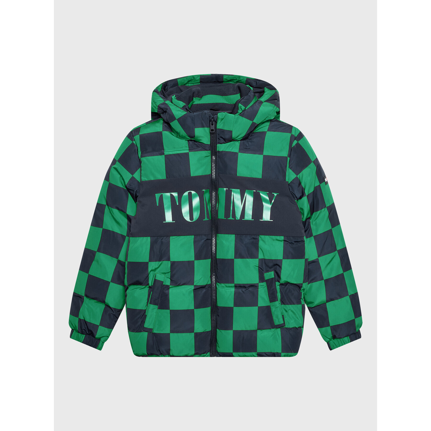 Tommy Hilfiger Geacă din puf Checker Board KB0KB07814 D Bleumarin Regular Fit - Pled.ro