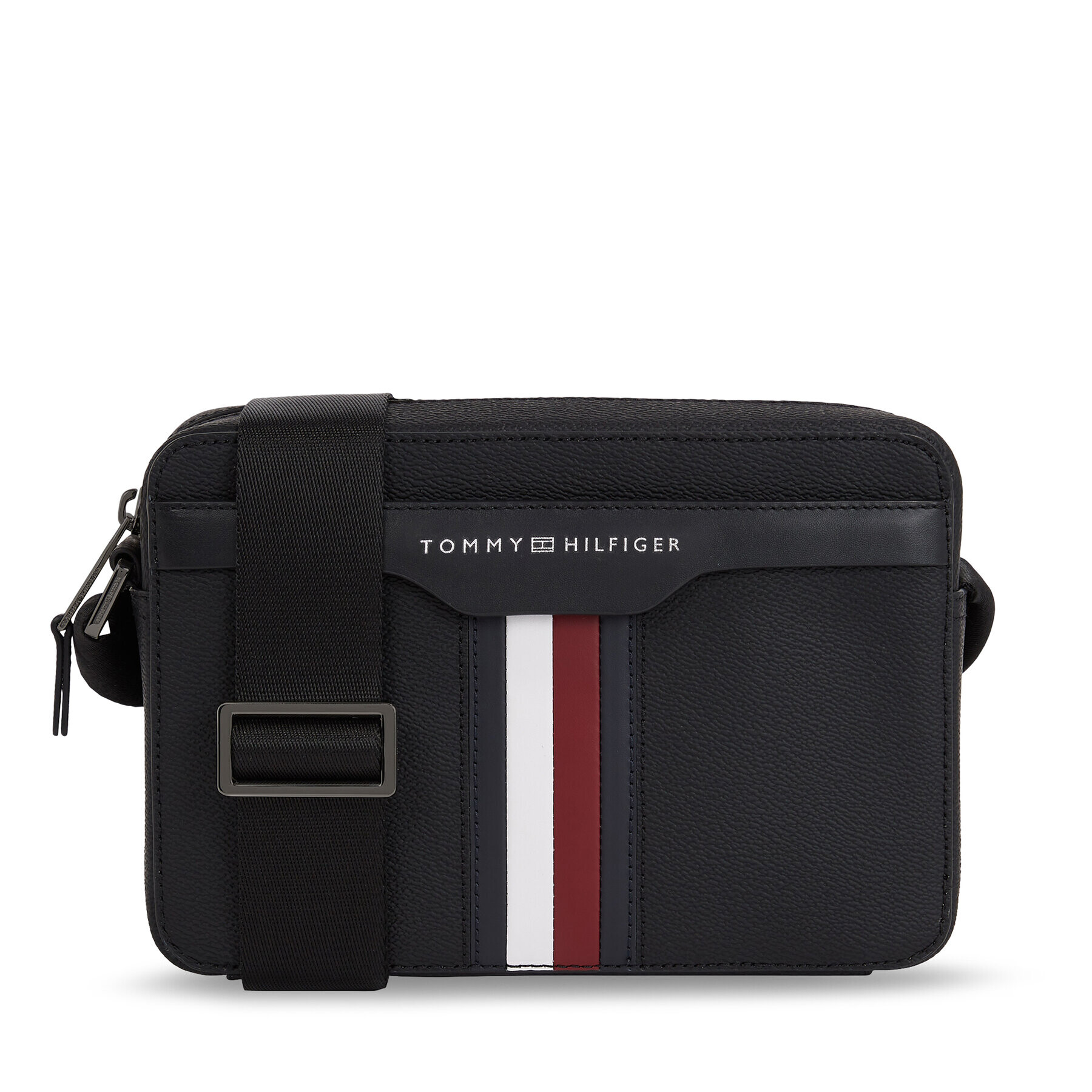 Tommy Hilfiger Geantă crossover Th Coated Canvas Camera Bag AM0AM11535 Negru - Pled.ro