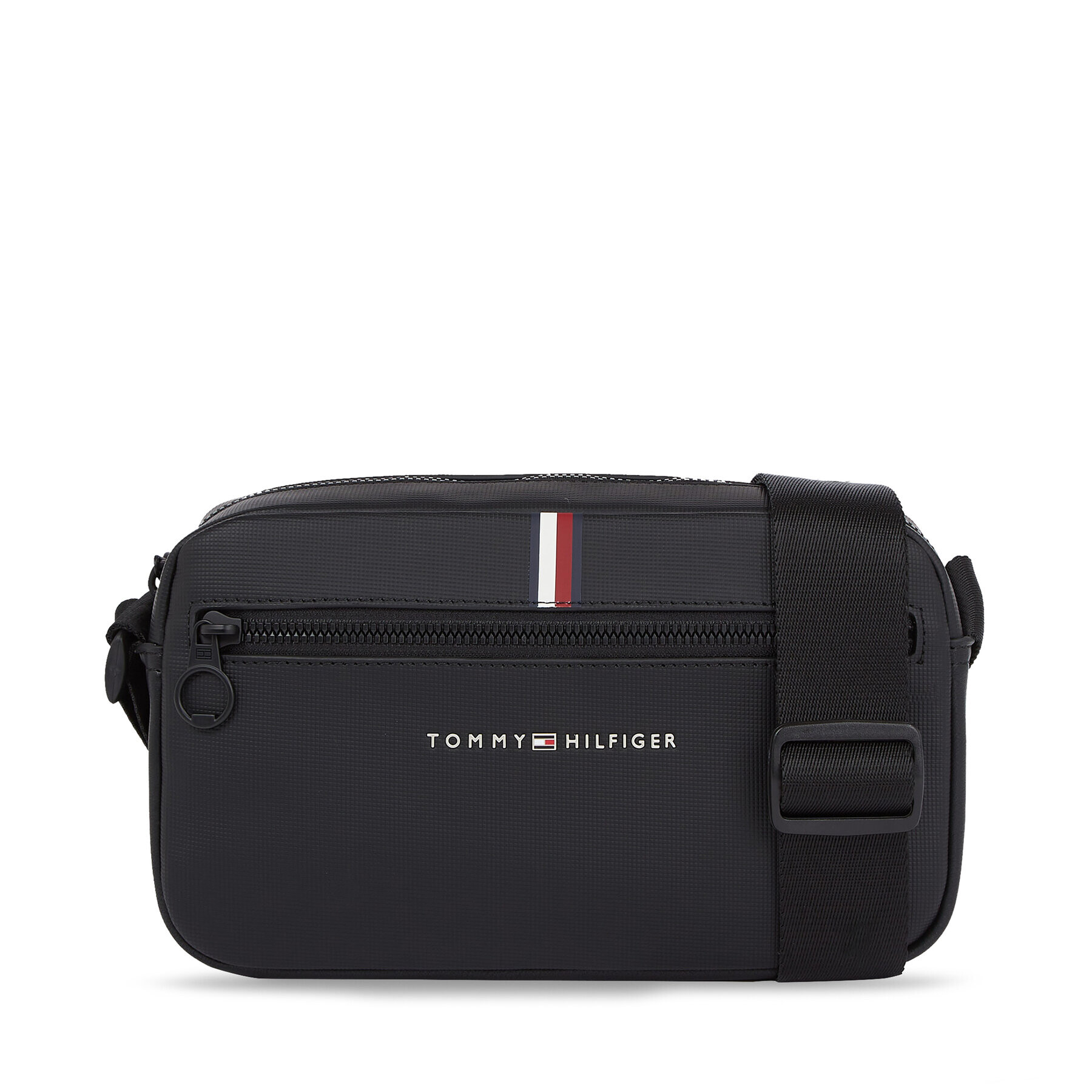 Tommy Hilfiger Geantă crossover Th Essential Pique Ew Reporter AM0AM11922 Negru - Pled.ro