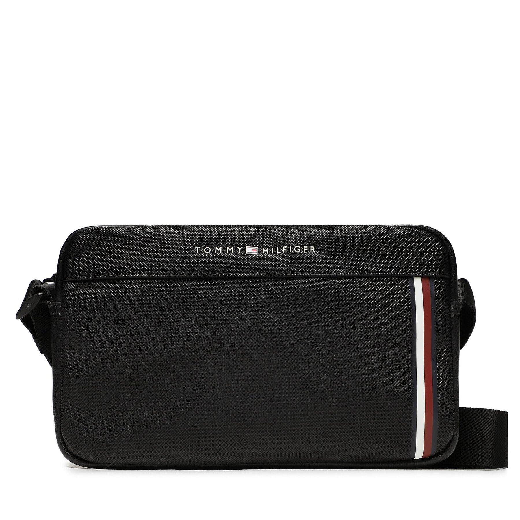 Tommy Hilfiger Geantă crossover TTh Pique Pu Ew Reporter AM0AM11382 Negru - Pled.ro