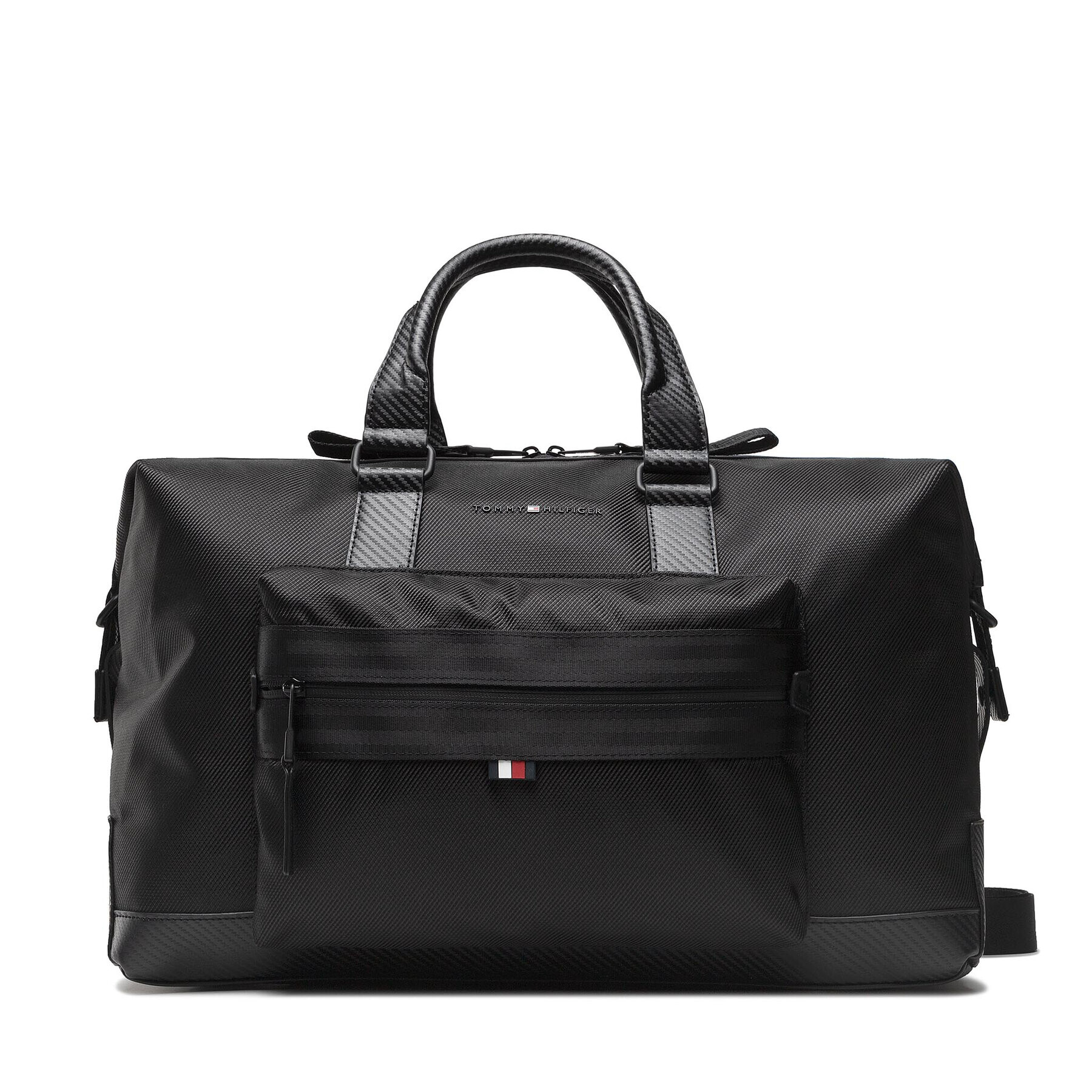 Tommy Hilfiger Geantă Elevated Nylon B Weekender AM0AM08100 Negru - Pled.ro