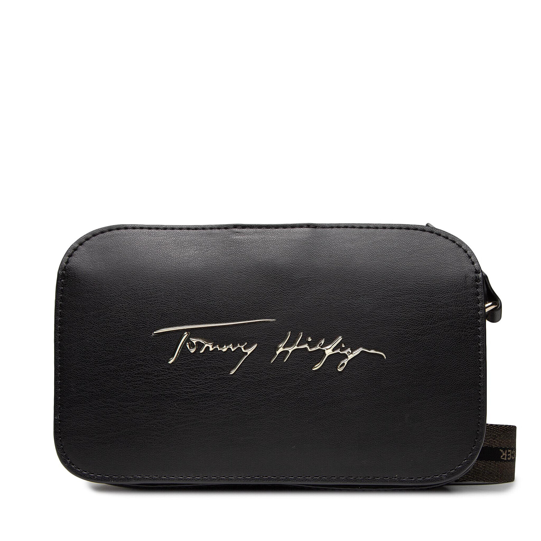 Tommy Hilfiger Geantă Iconic Tommy Camera Bag Sign AW0AW10464 Negru - Pled.ro