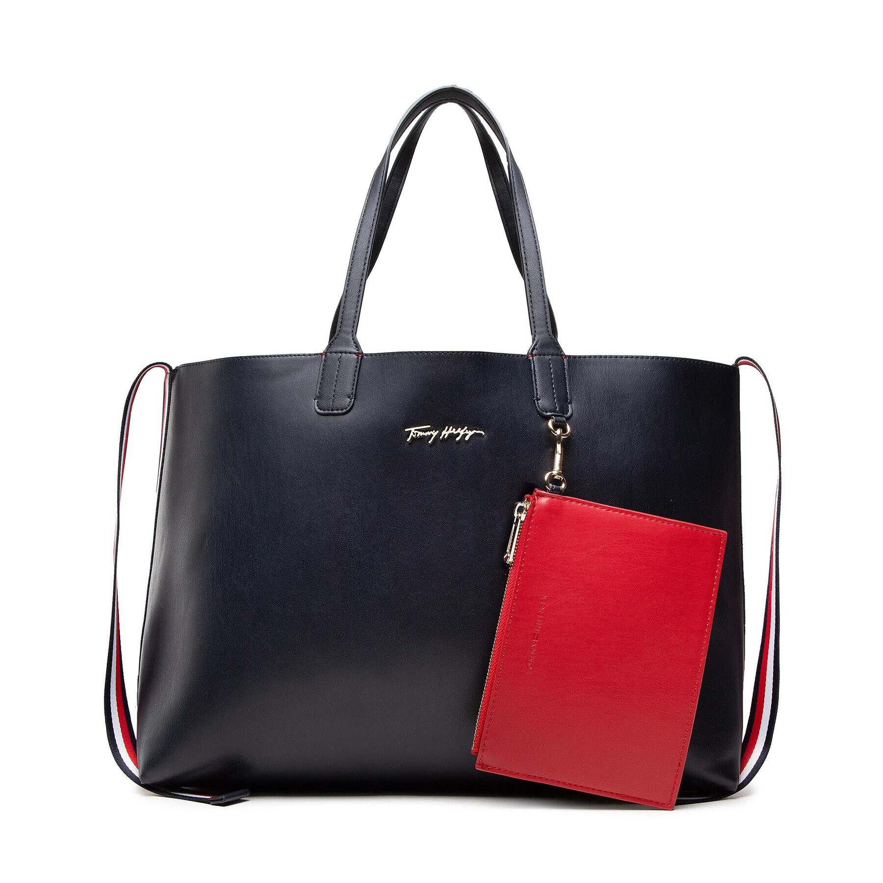 Tommy Hilfiger Geantă Iconic Tommy Tote AW0AW10932 Bleumarin - Pled.ro