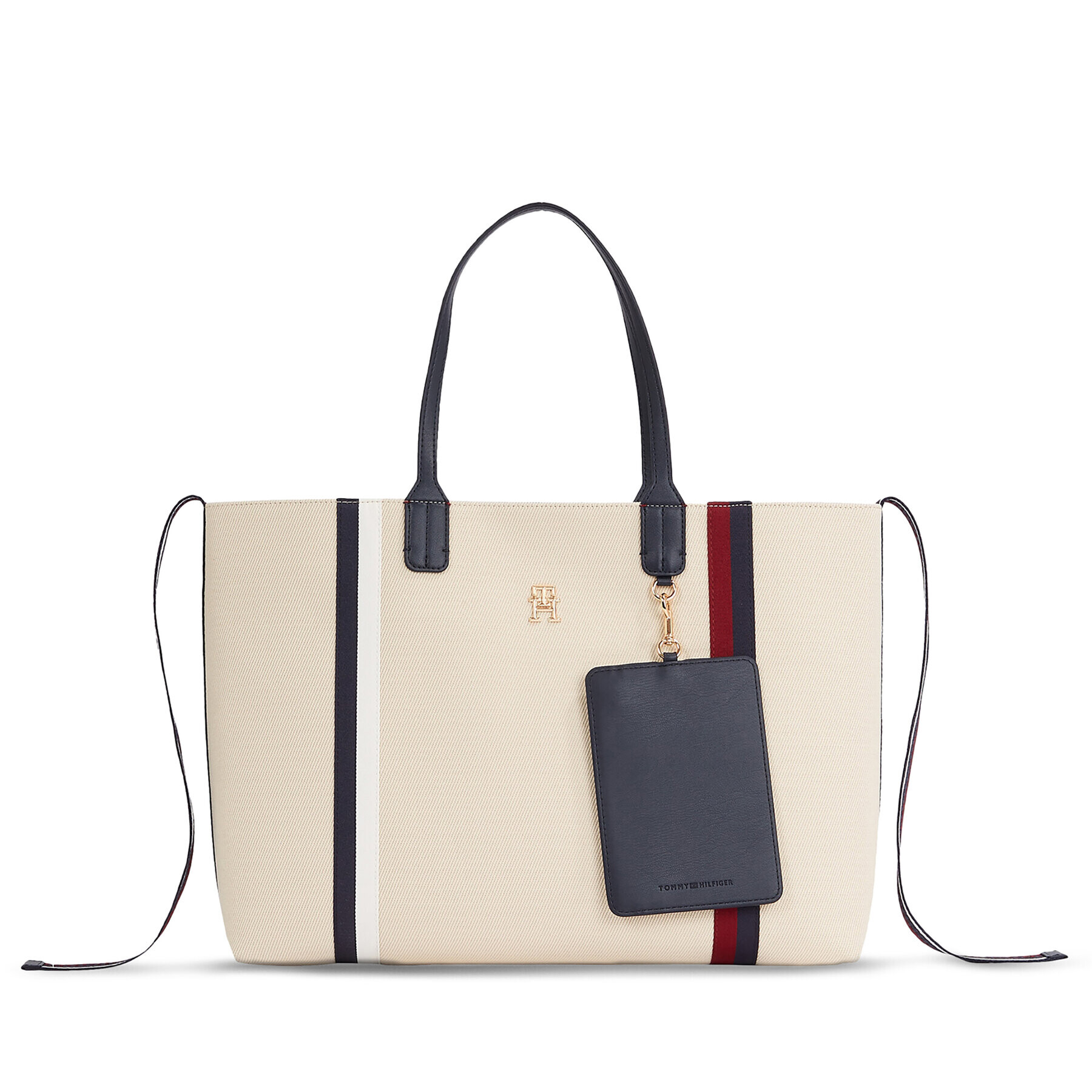 Tommy Hilfiger Geantă Iconic Tommy Tote Corp AW0AW15157 Bej - Pled.ro