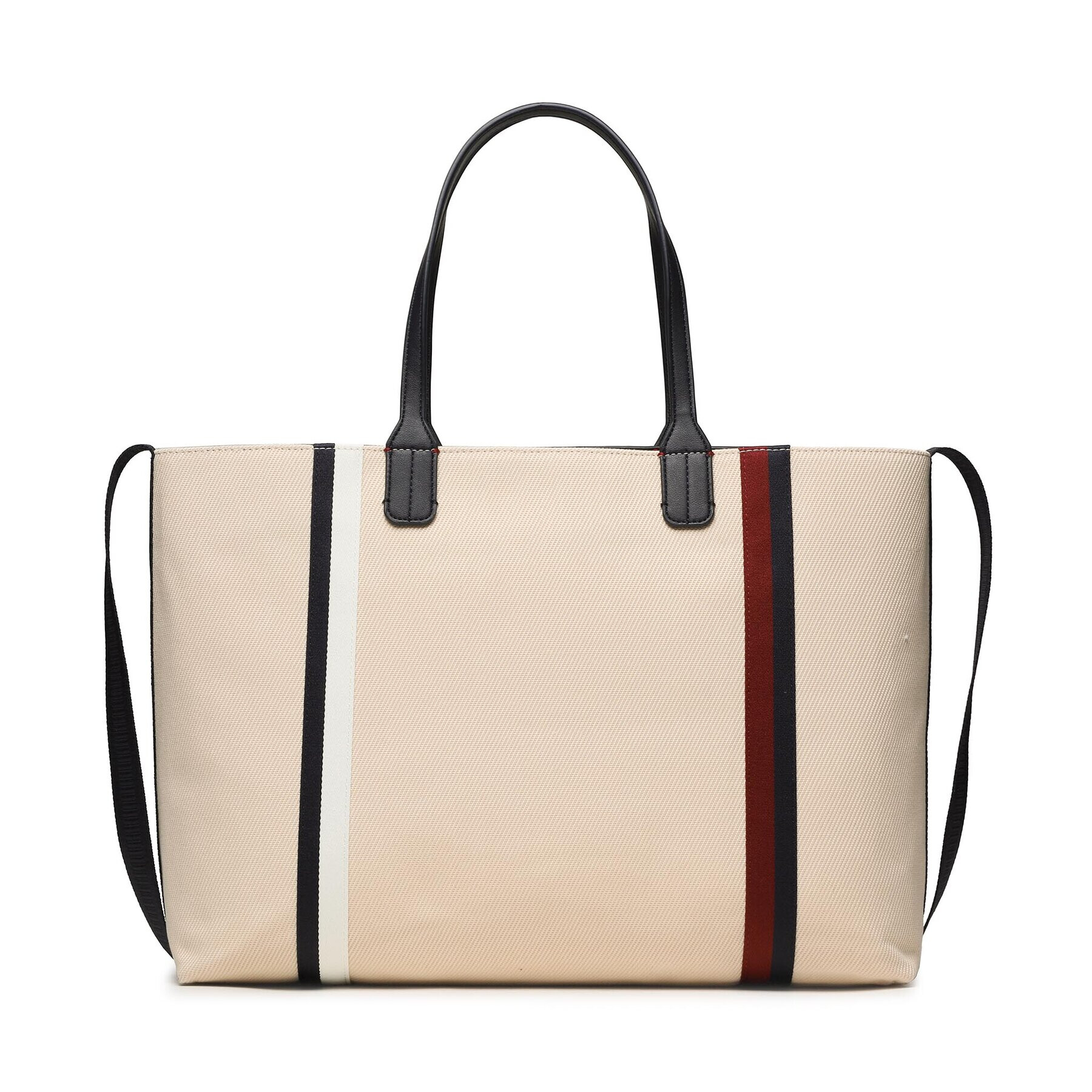 Tommy Hilfiger Geantă Iconic Tommy Tote Corp AW0AW15157 Bej - Pled.ro