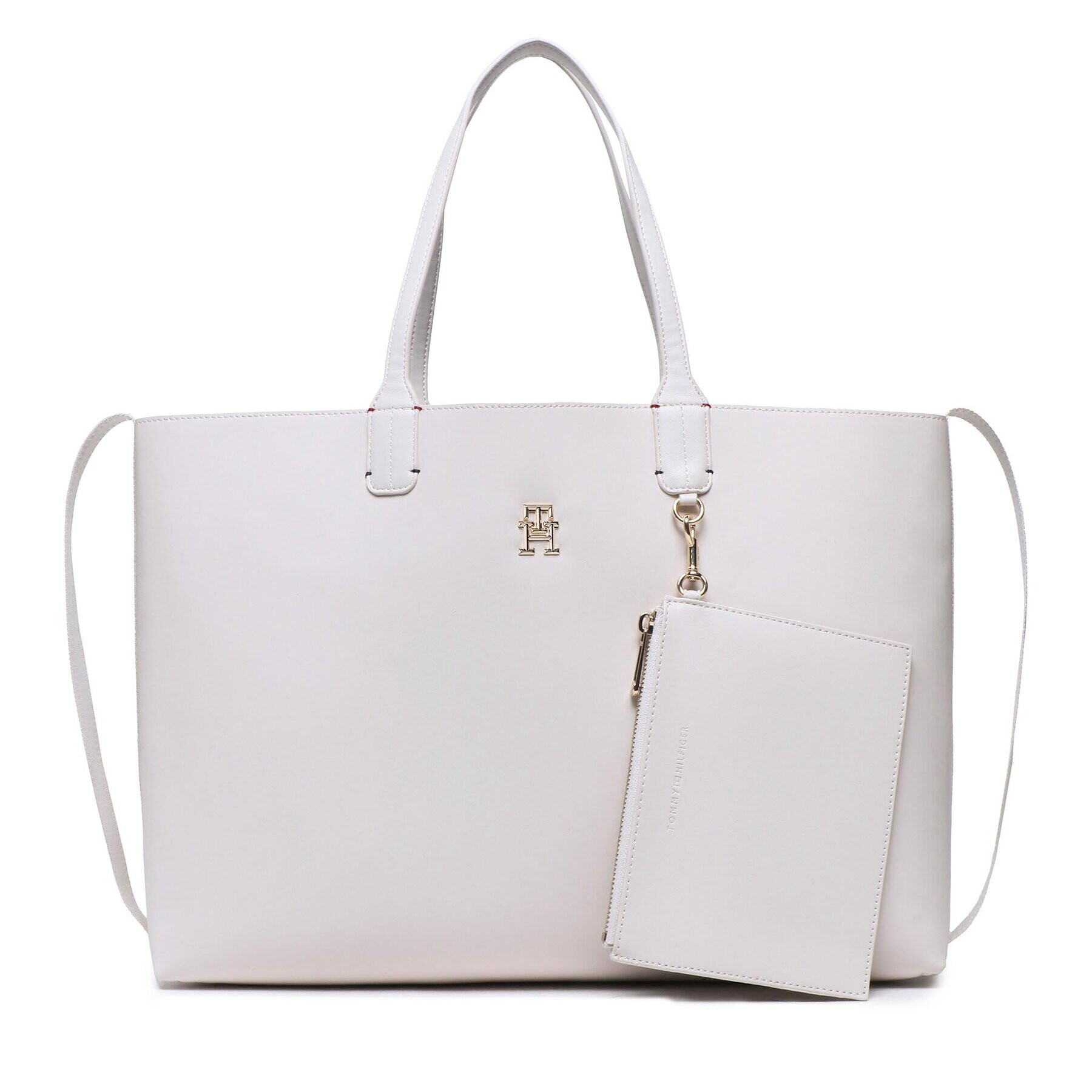 Tommy Hilfiger Geantă Iconic Tommy Tote Solid AW0AW14182 Bej - Pled.ro