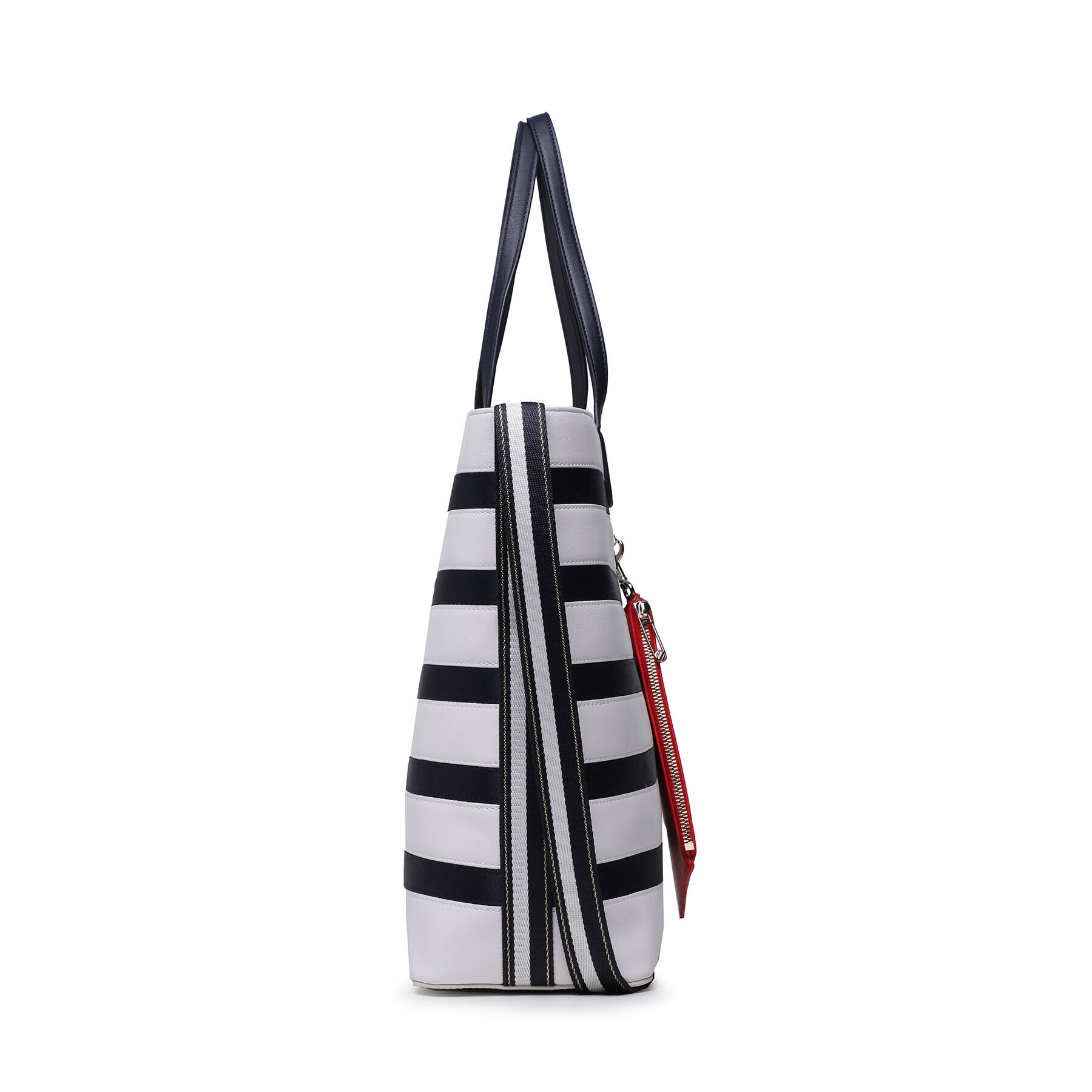 Tommy Hilfiger Geantă Iconic Tommy Tote Stripes AW0AW14762 Alb - Pled.ro