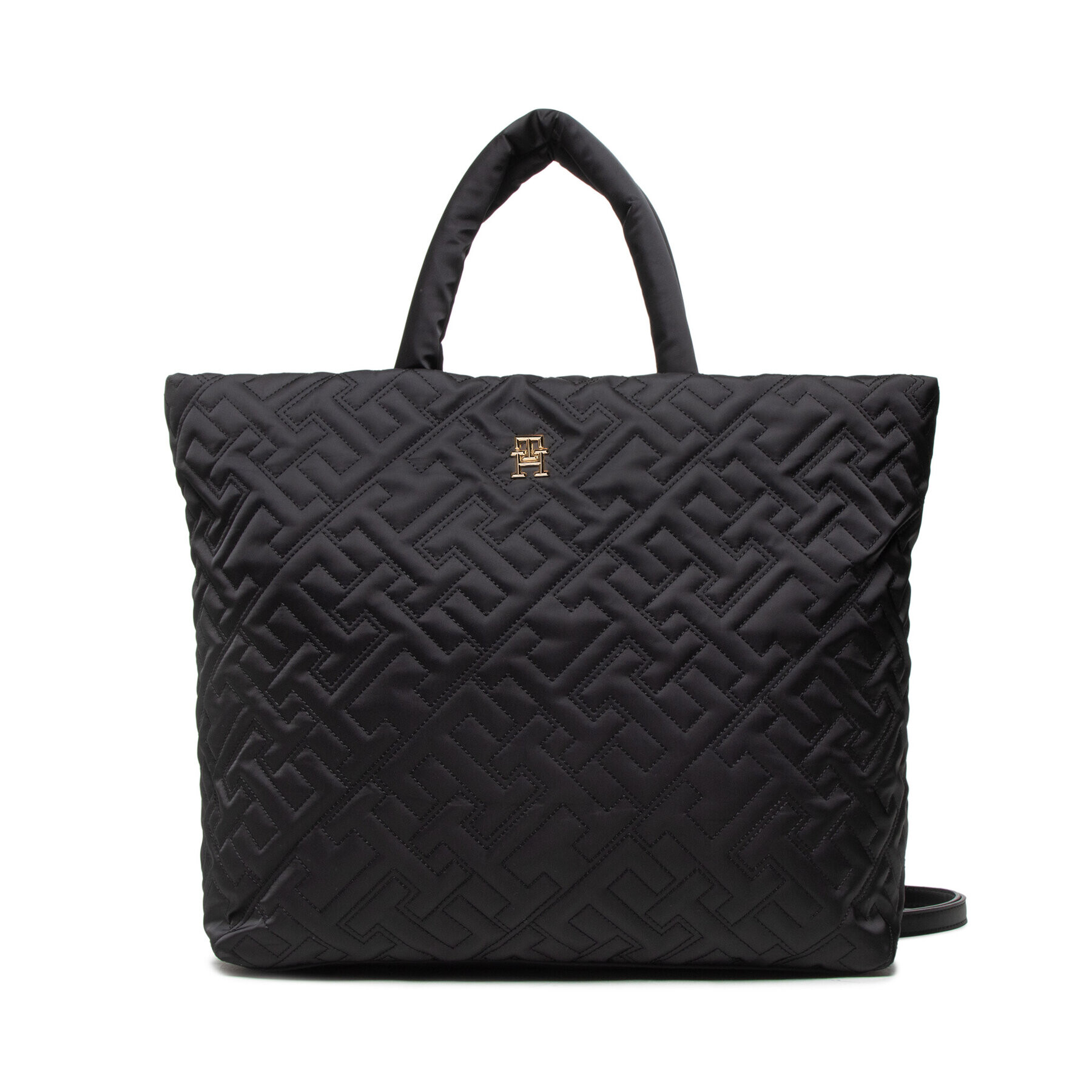 Tommy Hilfiger Geantă My Tommy Idol Tote Mono AW0AW13144 Negru - Pled.ro