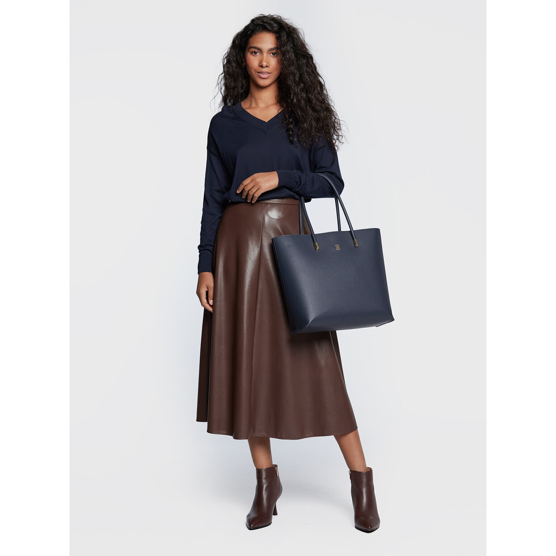 Tommy Hilfiger Geantă New Casual Tote AW0AW13180 Bleumarin - Pled.ro