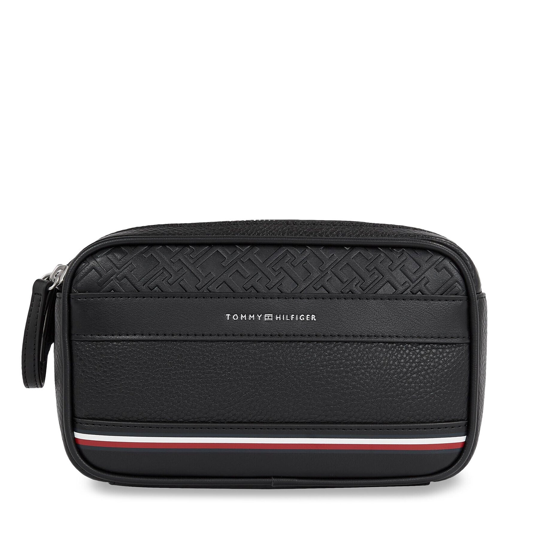 Tommy Hilfiger Geantă pentru cosmetice Th Central Washbag Pu AM0AM11262 Negru - Pled.ro