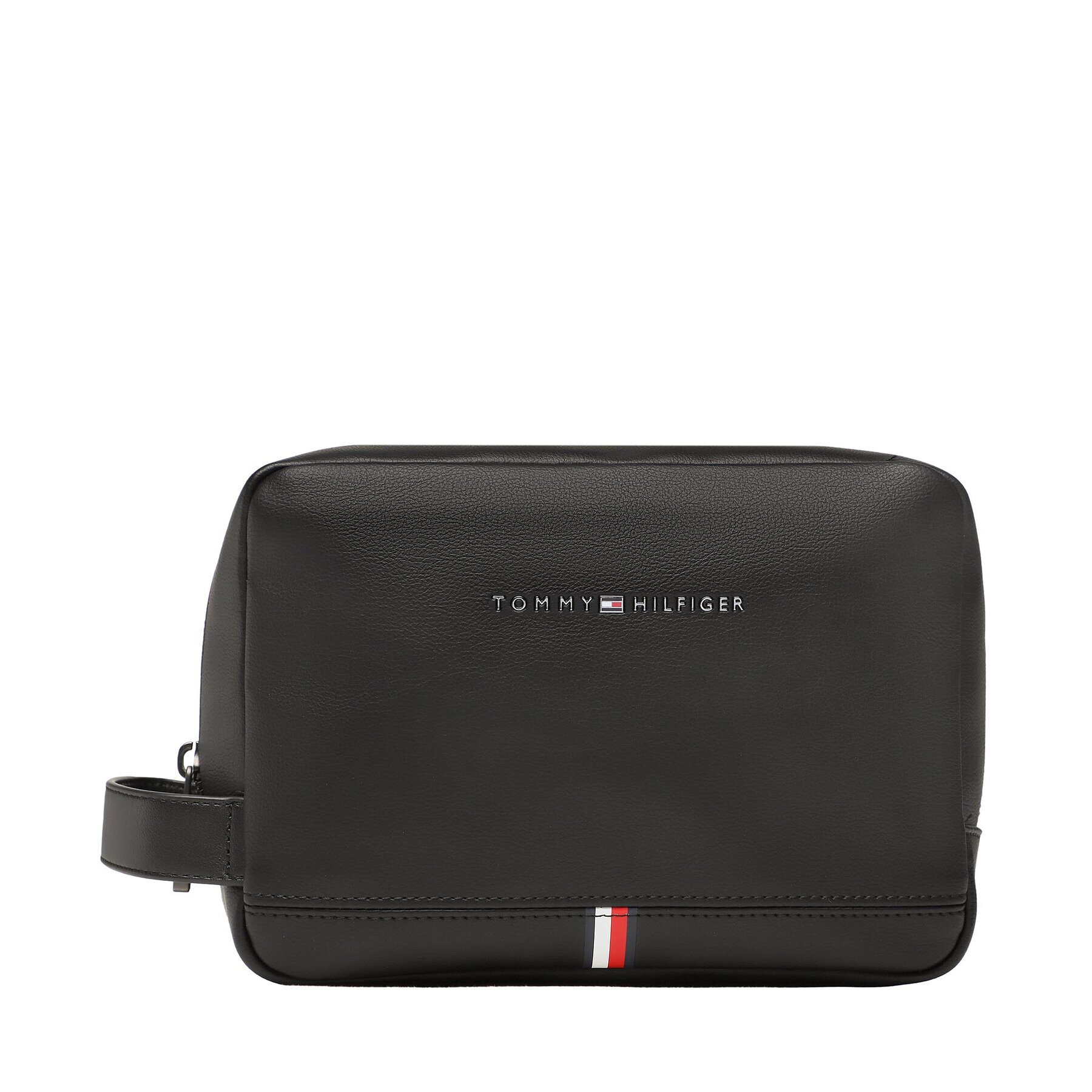 Tommy Hilfiger Geantă pentru cosmetice Th Corporate Washbag Pu AM0AM10971 Negru - Pled.ro