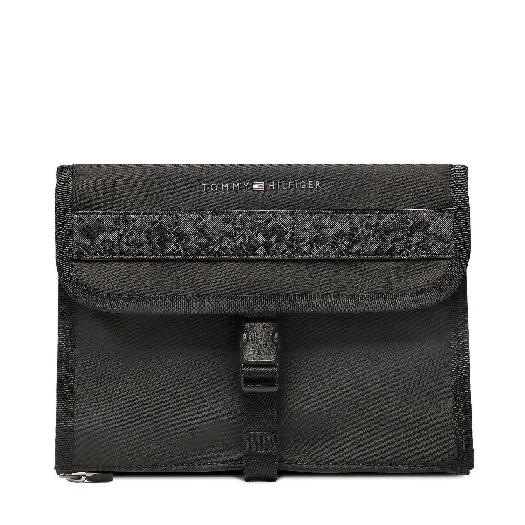 Tommy Hilfiger Geantă pentru cosmetice Th Elevated Nylon Washbag AM0AM10979 Negru - Pled.ro