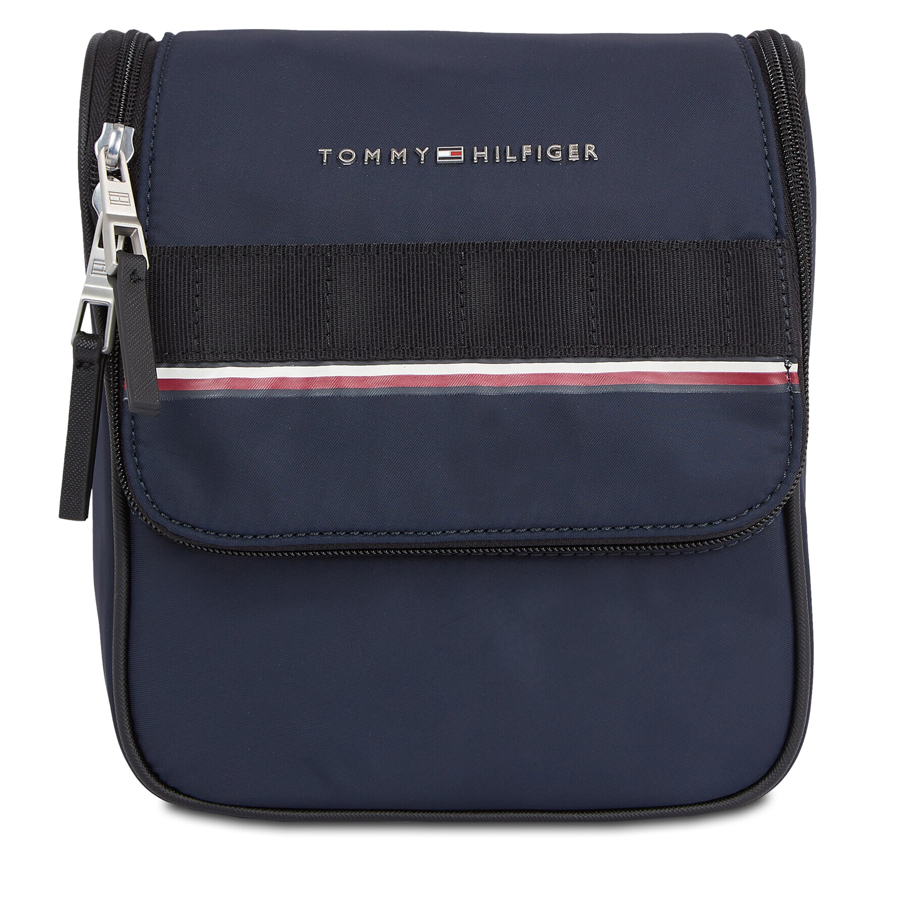 Tommy Hilfiger Geantă pentru cosmetice Th Elevated Nylon Washbag AM0AM11608 Bleumarin - Pled.ro