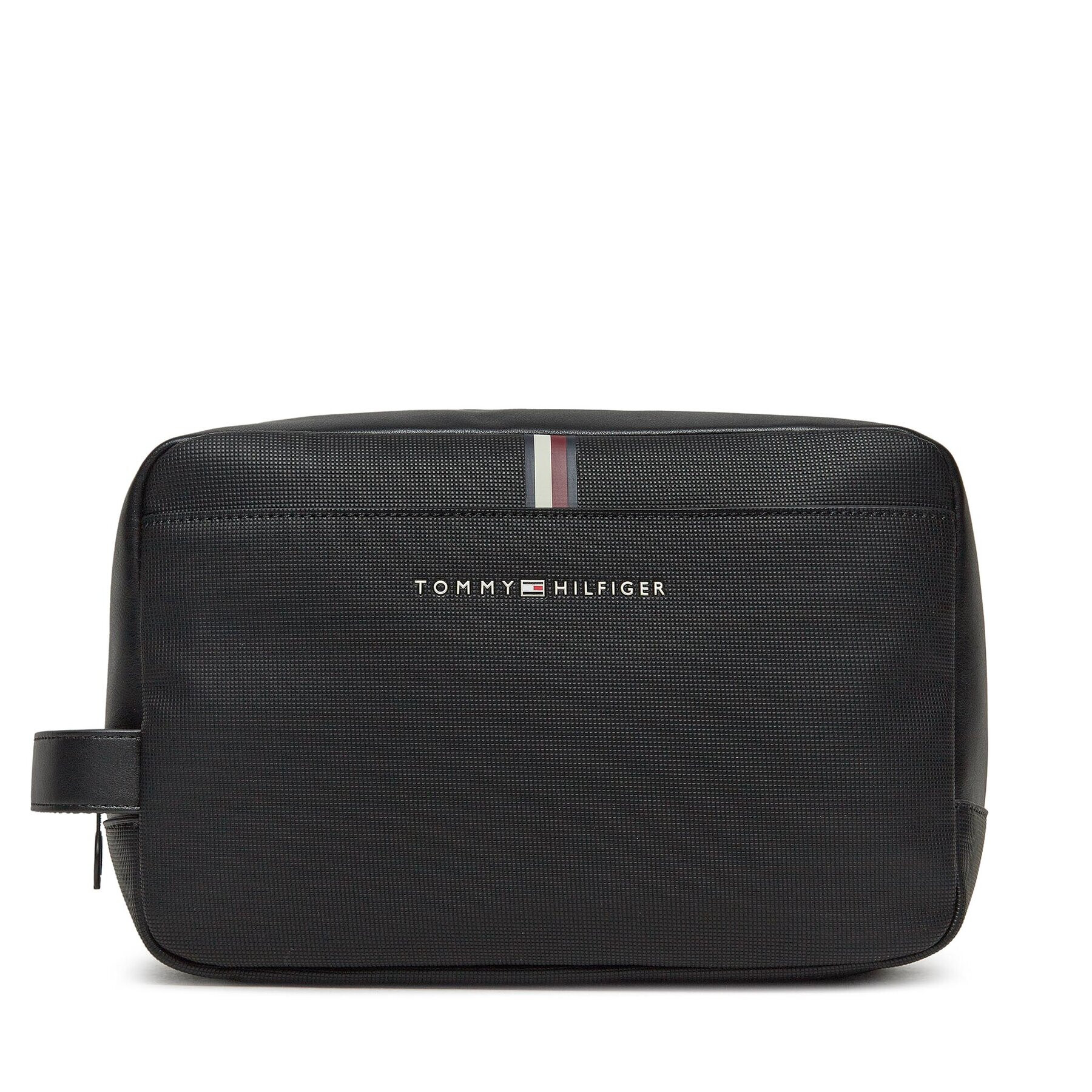 Tommy Hilfiger Geantă pentru cosmetice Th Essential Pique Washbag AM0AM11609 Negru - Pled.ro