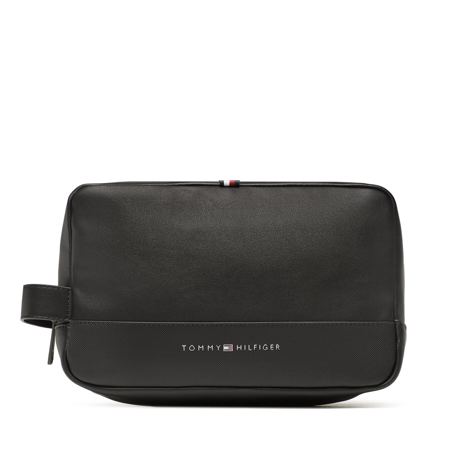 Tommy Hilfiger Geantă pentru cosmetice Th Essential Pu Washbag AM0AM10921 Negru - Pled.ro