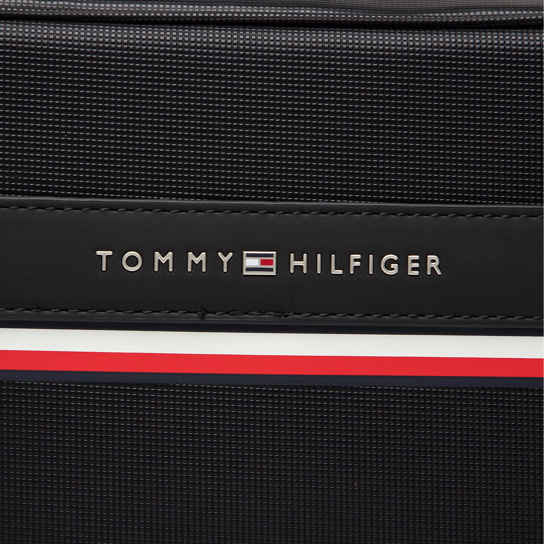 Tommy Hilfiger Geantă pentru cosmetice Th Stripe Washbag AM0AM10507 Negru - Pled.ro