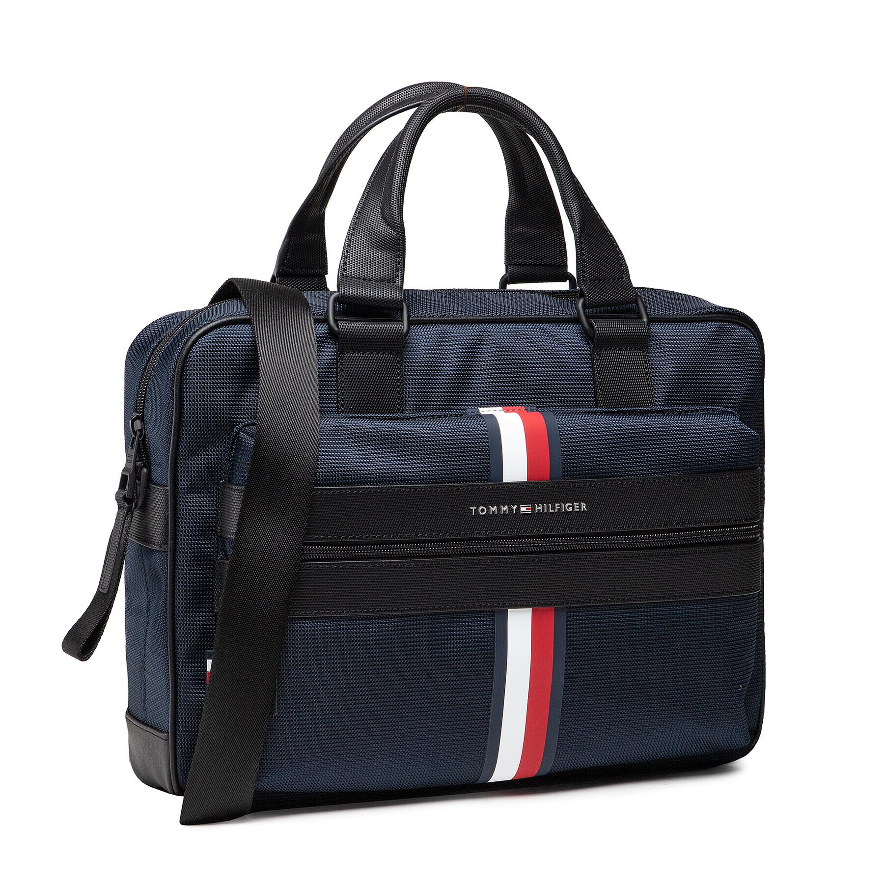 Tommy Hilfiger Geantă pentru laptop Elevated Nylon C Computer Bag AM0AM07589 Bleumarin - Pled.ro