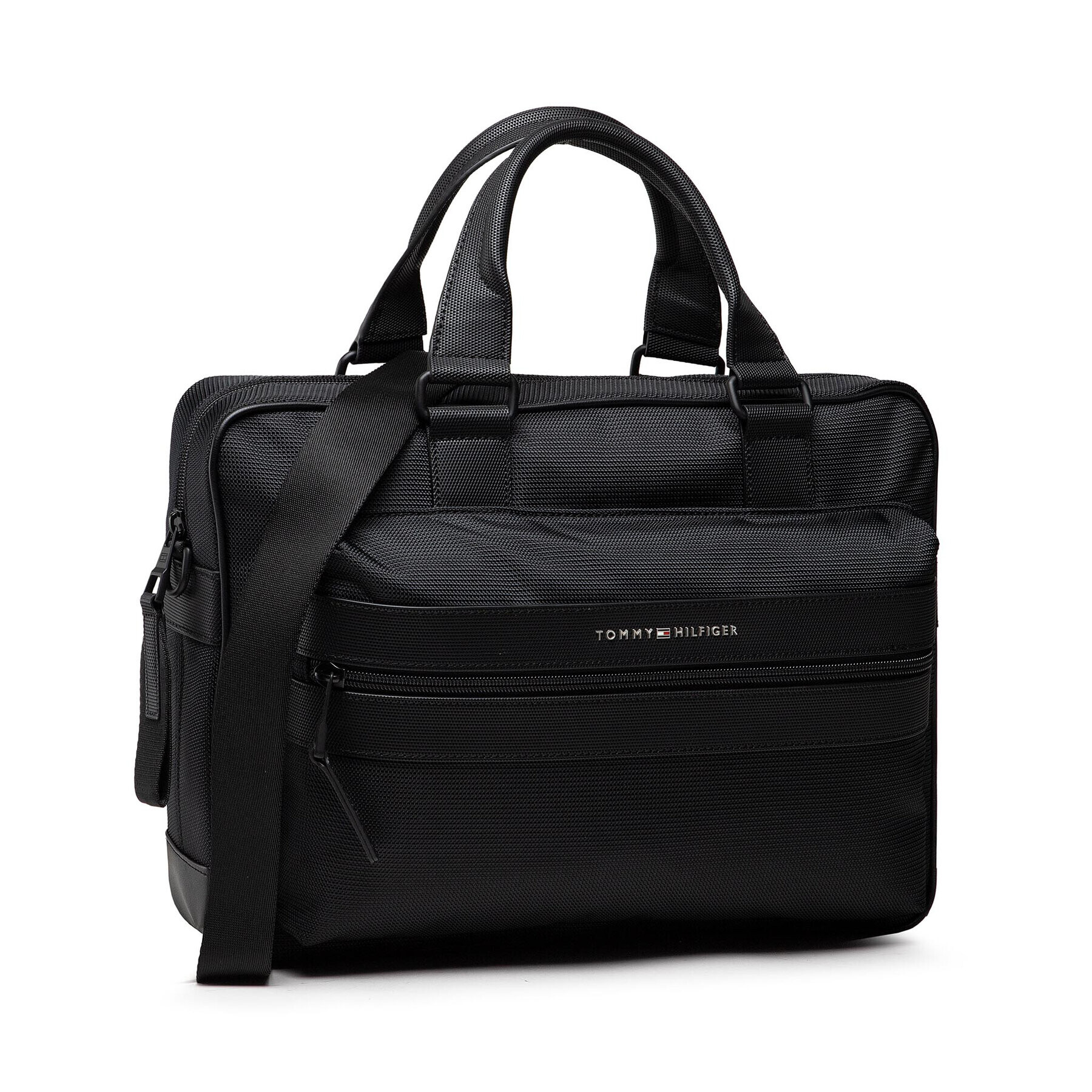 Tommy Hilfiger Geantă pentru laptop Elevated Nylon Computer Bag AM0AM07748 Negru - Pled.ro