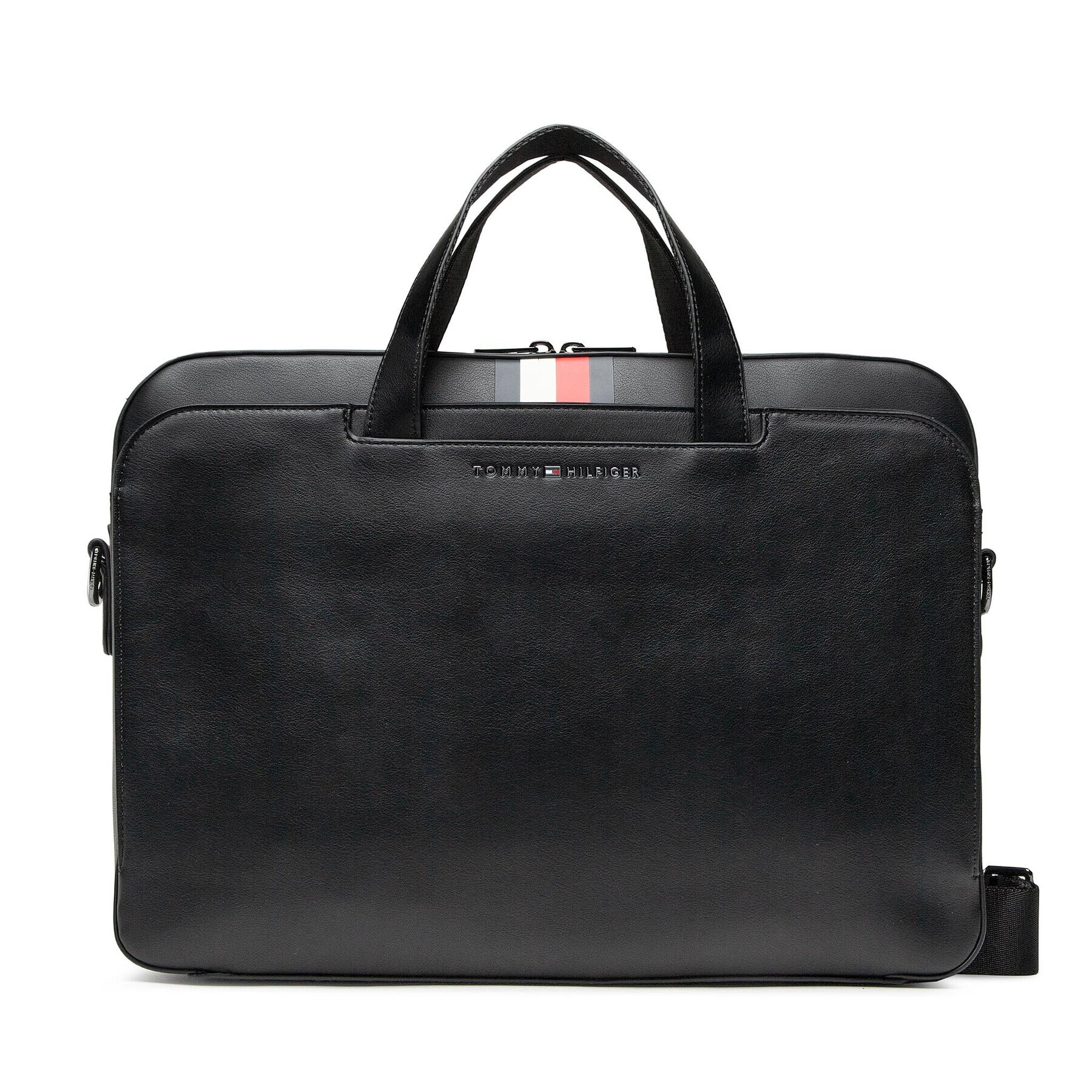 Tommy Hilfiger Geantă pentru laptop Midtown Pu Computer Bag AM0AM09545 Negru - Pled.ro