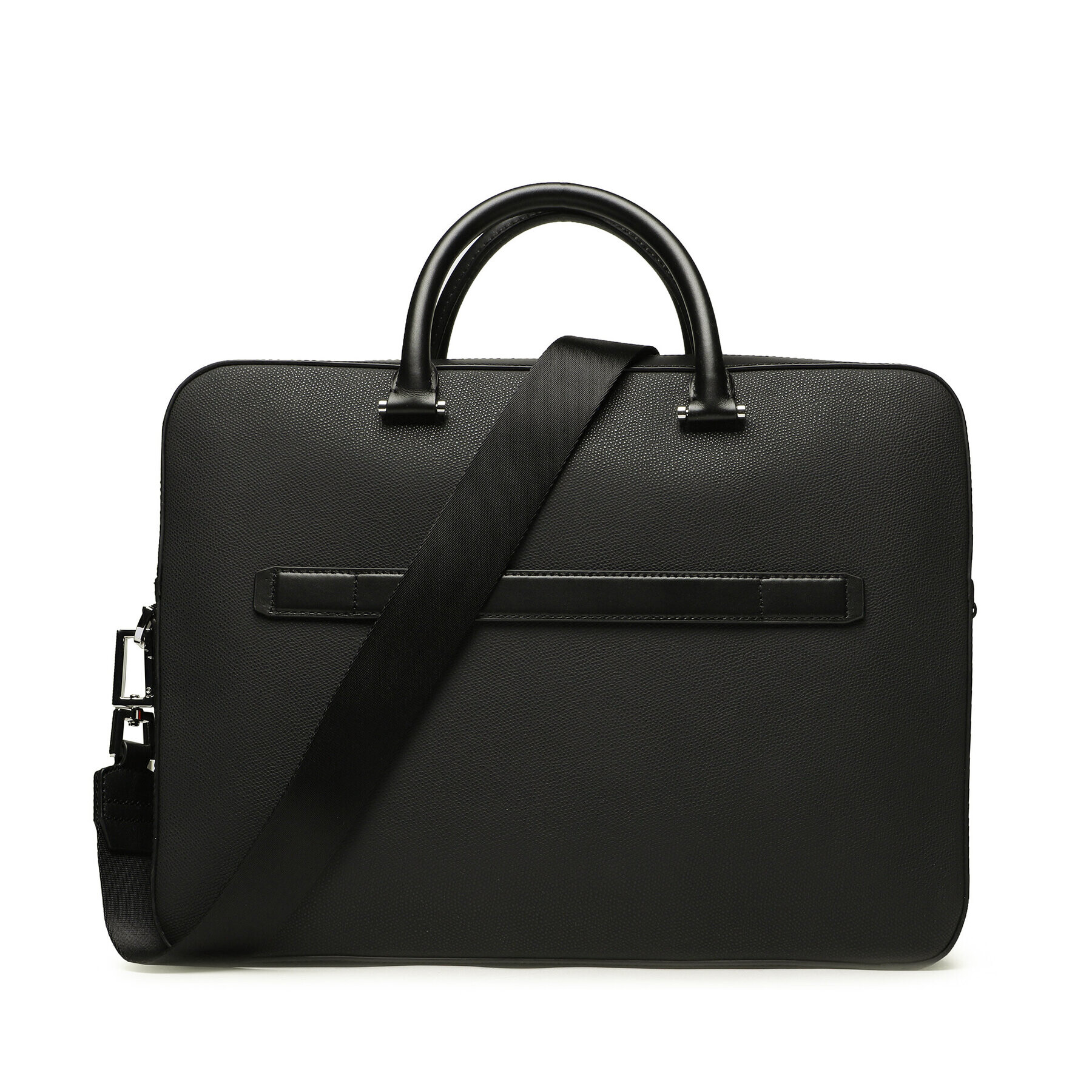 Tommy Hilfiger Geantă pentru laptop Th Bus Leather Slm Computer Bag AM0AM11290 Negru - Pled.ro