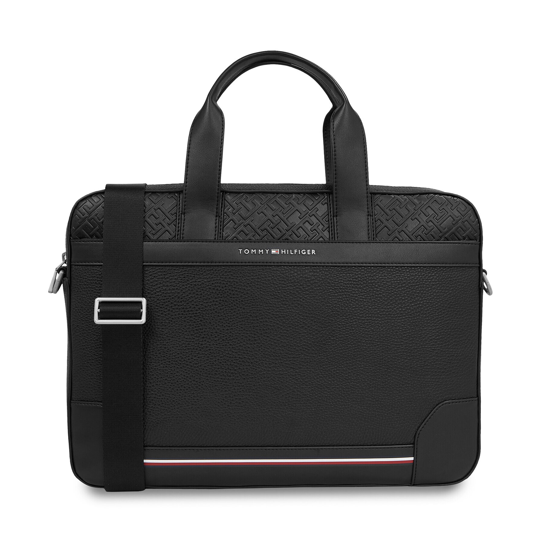 Tommy Hilfiger Geantă pentru laptop Th Central Slim Computer Bag AM0AM11307 Negru - Pled.ro