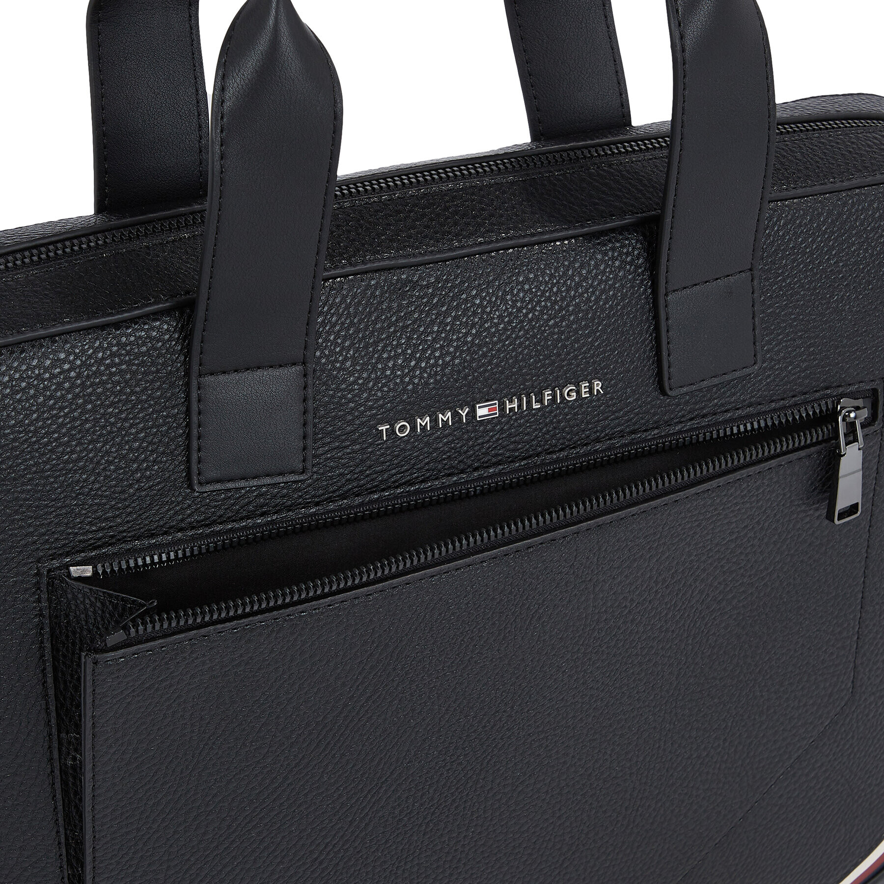 Tommy Hilfiger Geantă pentru laptop Th Central Slim Computer Bag AM0AM11579 Negru - Pled.ro