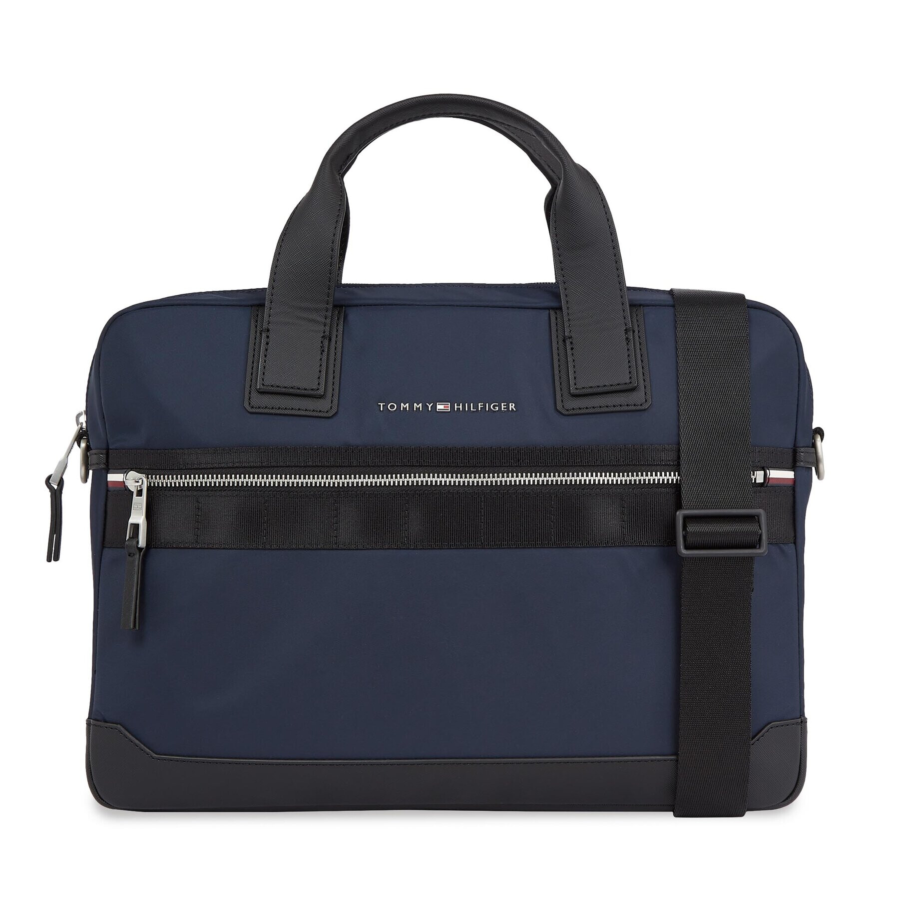 Tommy Hilfiger Geantă pentru laptop Th Elevated Nylon Computer Bag AM0AM11574 Bleumarin - Pled.ro