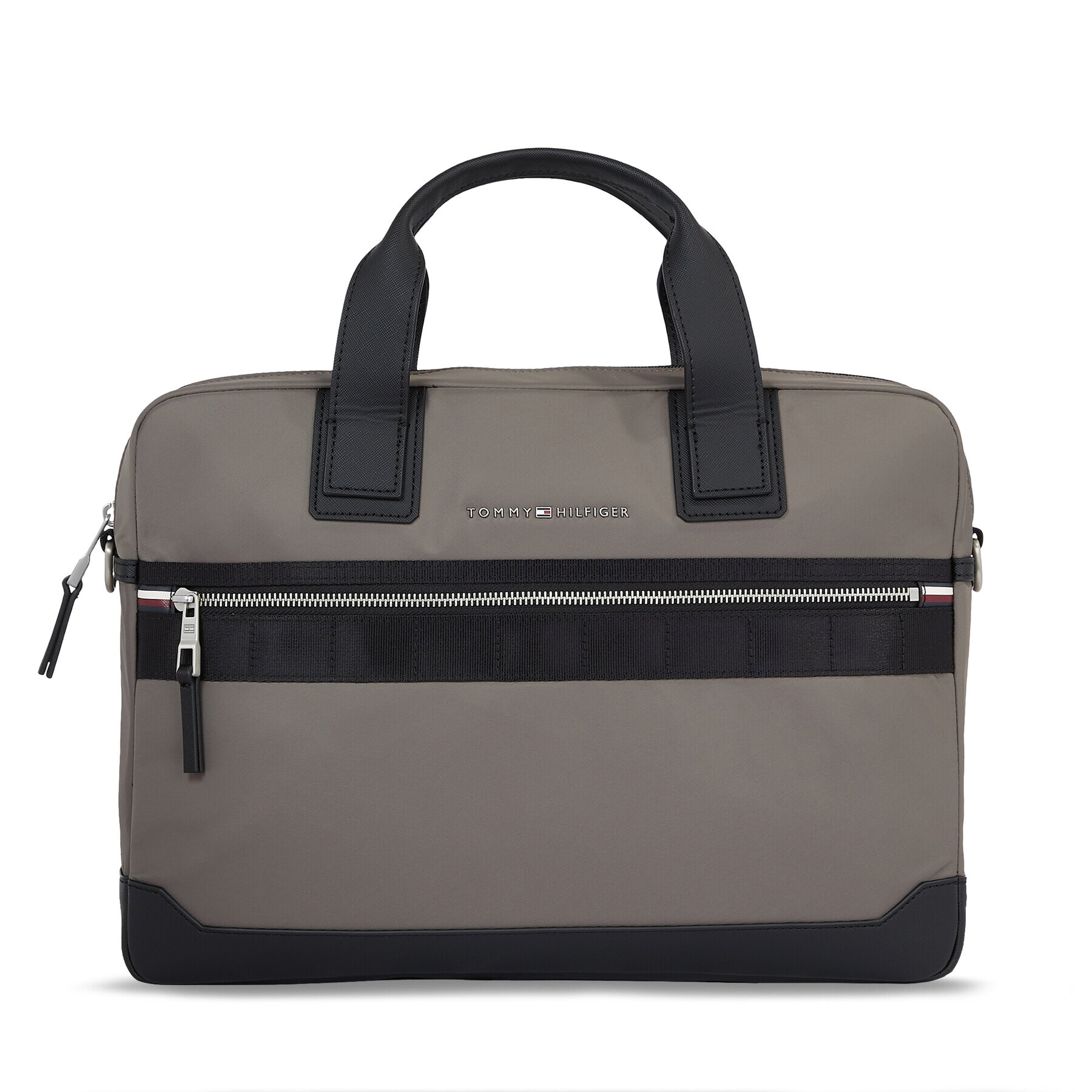 Tommy Hilfiger Geantă pentru laptop Th Elevated Nylon Computer Bag AM0AM11574 Gri - Pled.ro