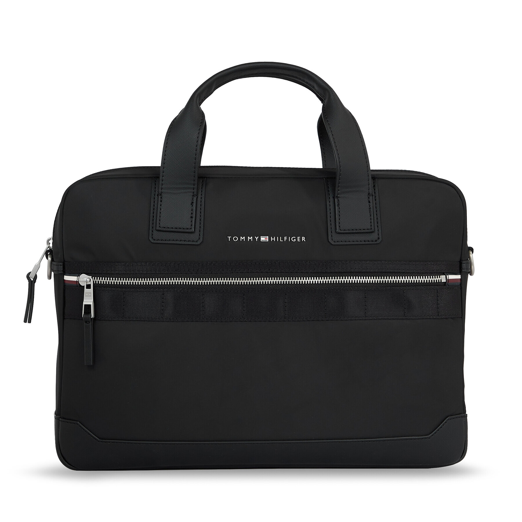 Tommy Hilfiger Geantă pentru laptop Th Elevated Nylon Computer Bag AM0AM11574 Negru - Pled.ro