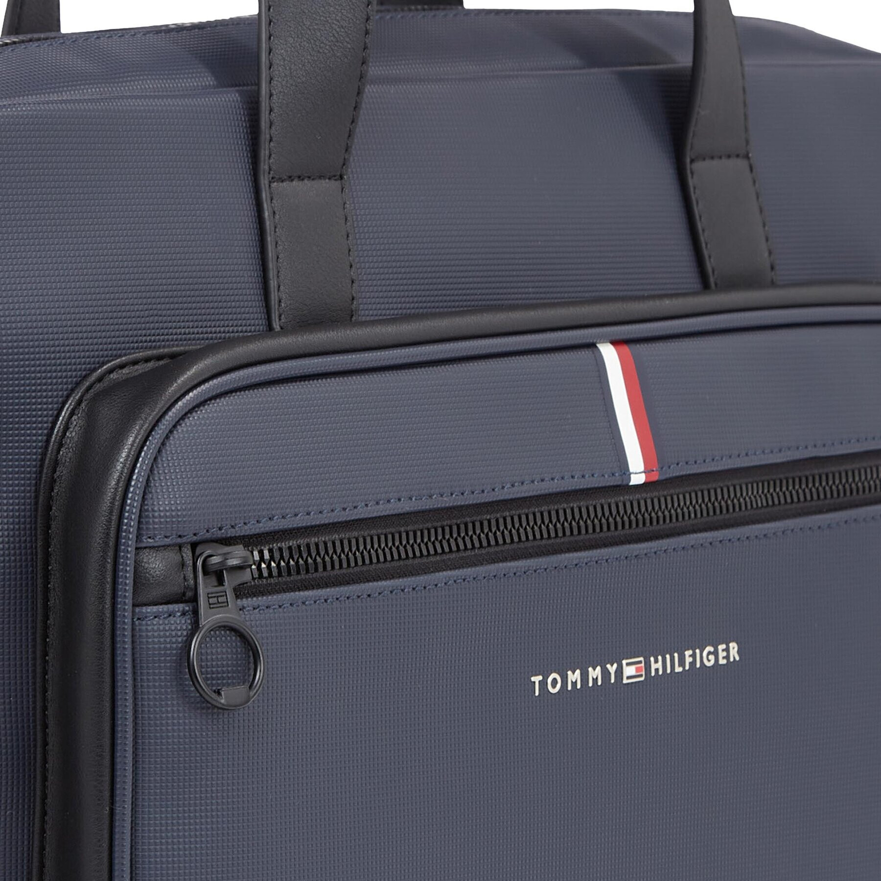 Tommy Hilfiger Geantă pentru laptop Th Essential Pique Computer Bag AM0AM11542 Bleumarin - Pled.ro