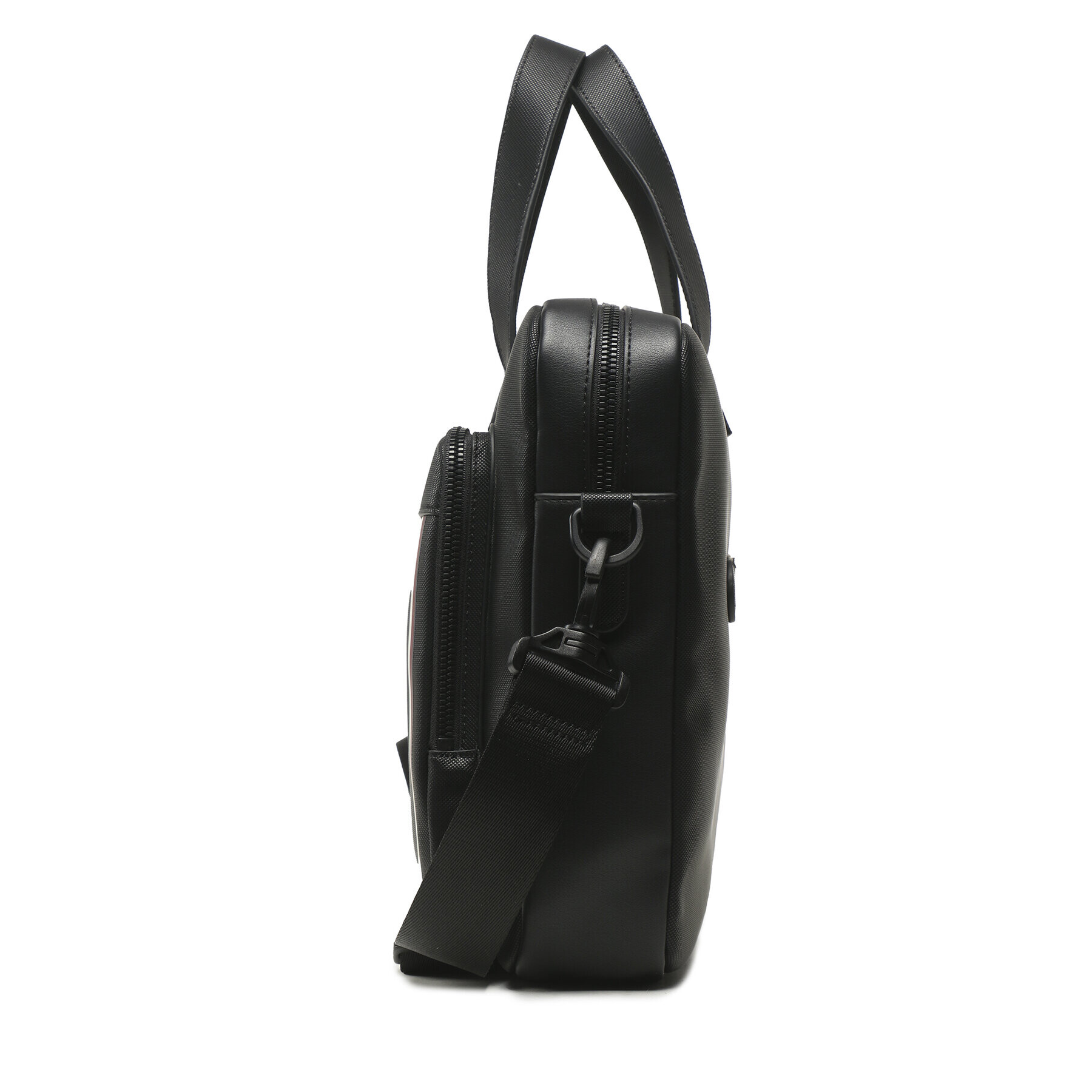 Tommy Hilfiger Geantă pentru laptop Th Pique Pu Slim Coputer Bag AM0AM11314 Negru - Pled.ro