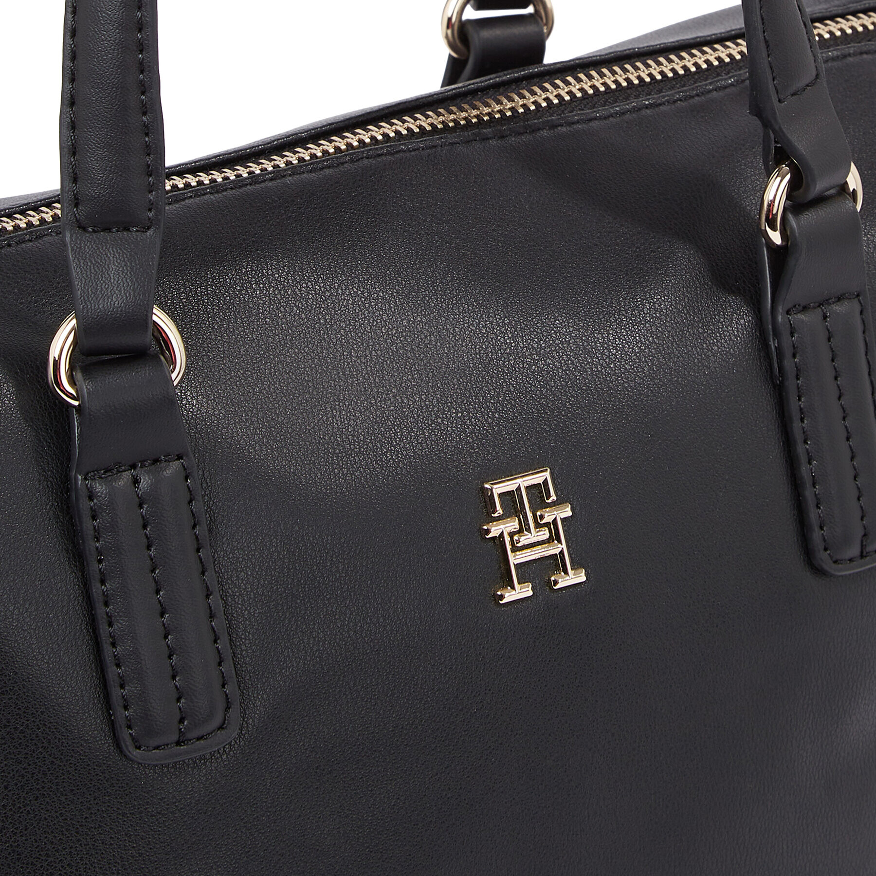 Tommy Hilfiger Geantă Poppy Plus Small Tote AW0AW15592 Negru - Pled.ro