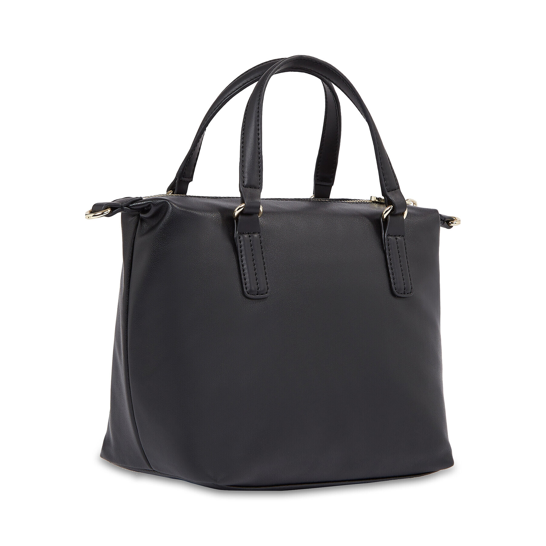 Tommy Hilfiger Geantă Poppy Plus Small Tote AW0AW15592 Negru - Pled.ro