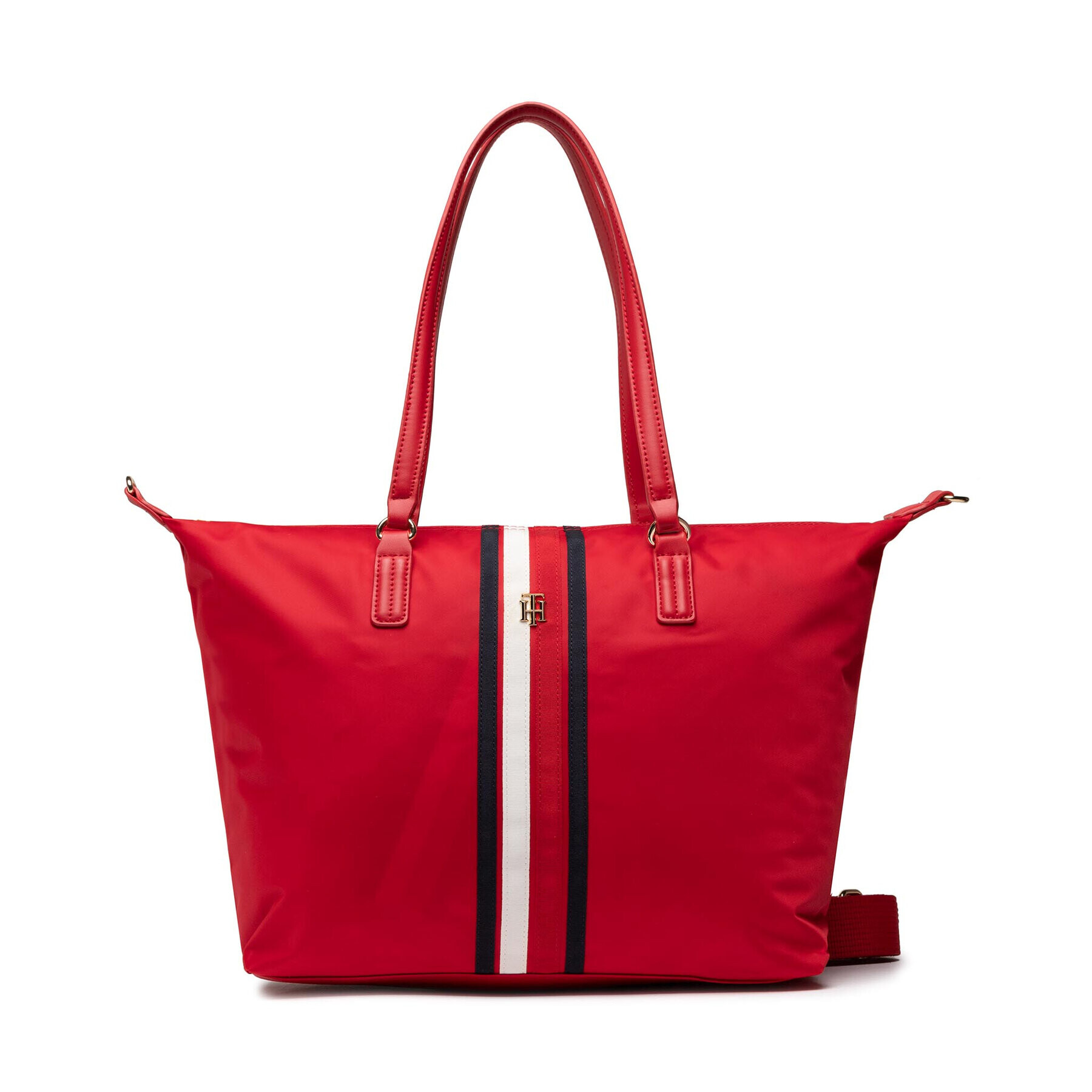 Tommy Hilfiger Geantă Poppy Tote Corp AW0AW13176 Roșu - Pled.ro