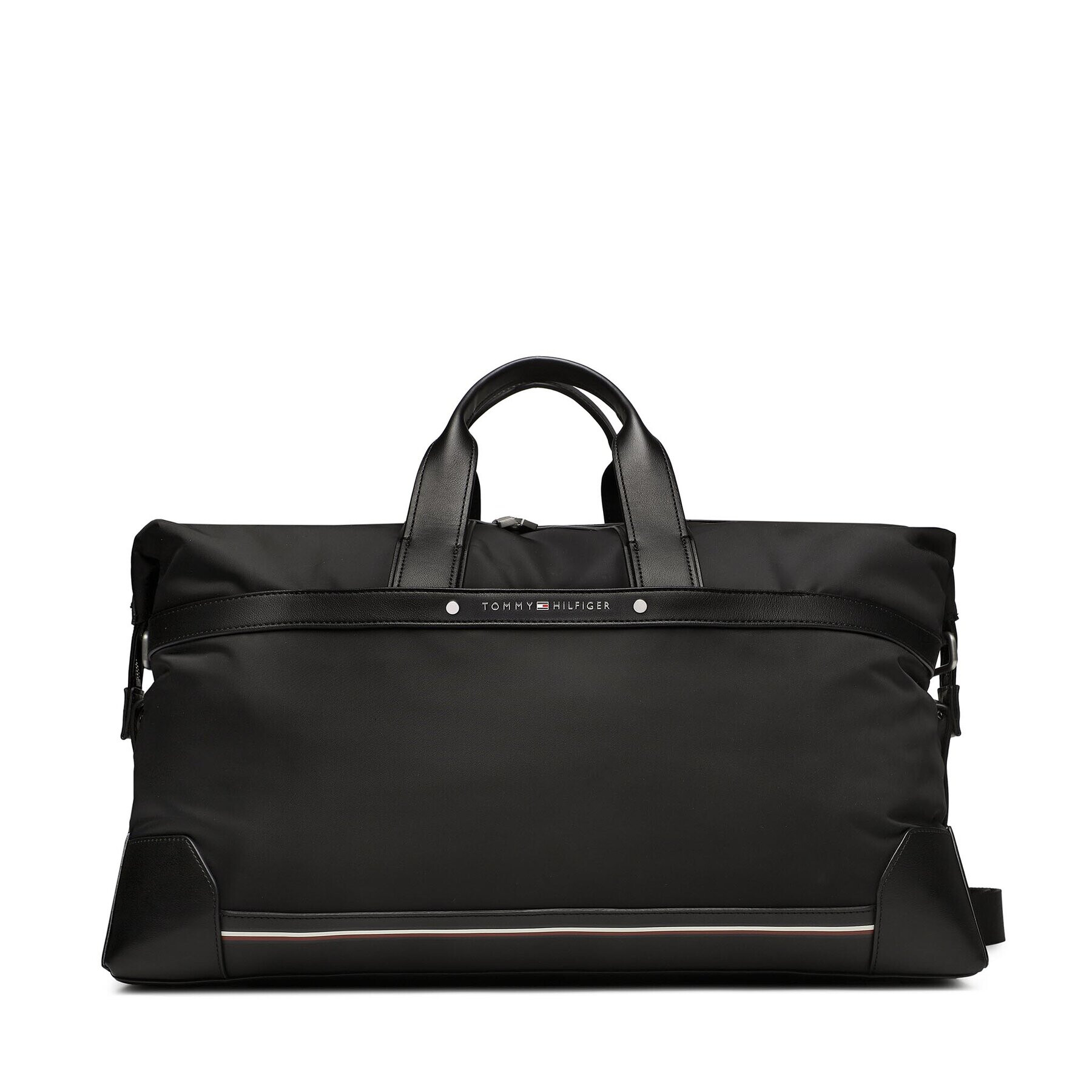 Tommy Hilfiger Geantă Th Central Repreve Weekender AM0AM11384 Negru - Pled.ro