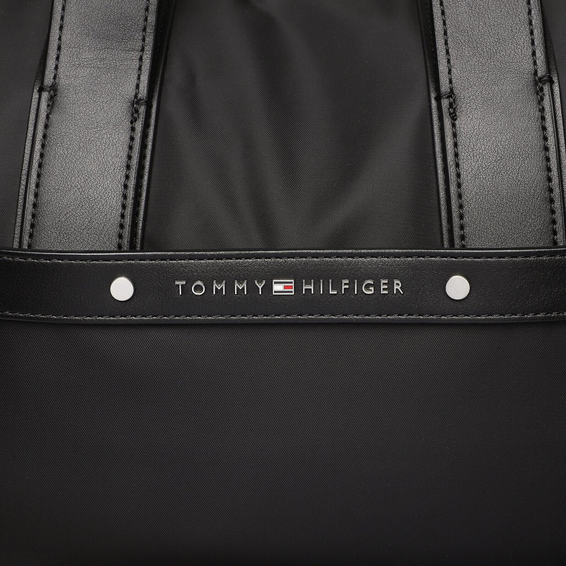 Tommy Hilfiger Geantă Th Central Repreve Weekender AM0AM11384 Negru - Pled.ro