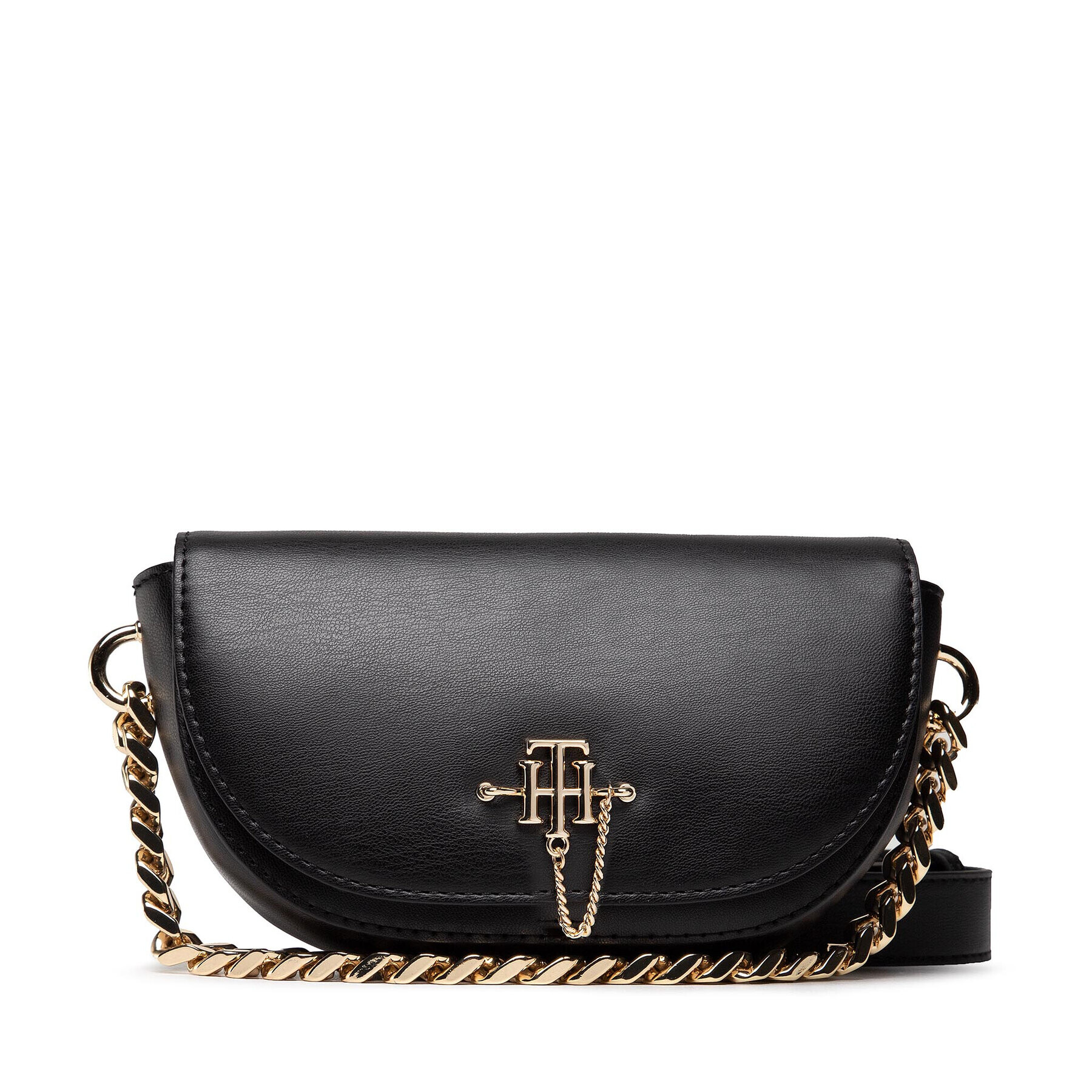 Tommy Hilfiger Geantă Th Chain Moon Crossover AW0AW11993 Negru - Pled.ro