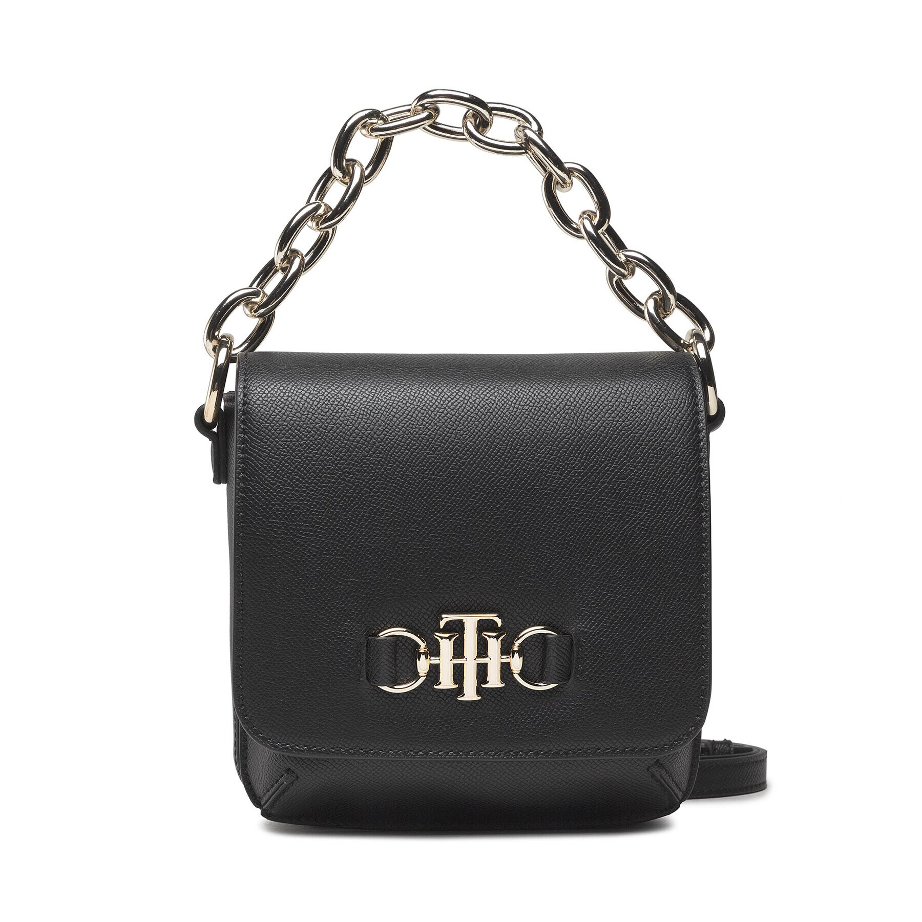 Tommy Hilfiger Geantă Th Club Mini Chain Crossover AW0AW10460 Negru - Pled.ro